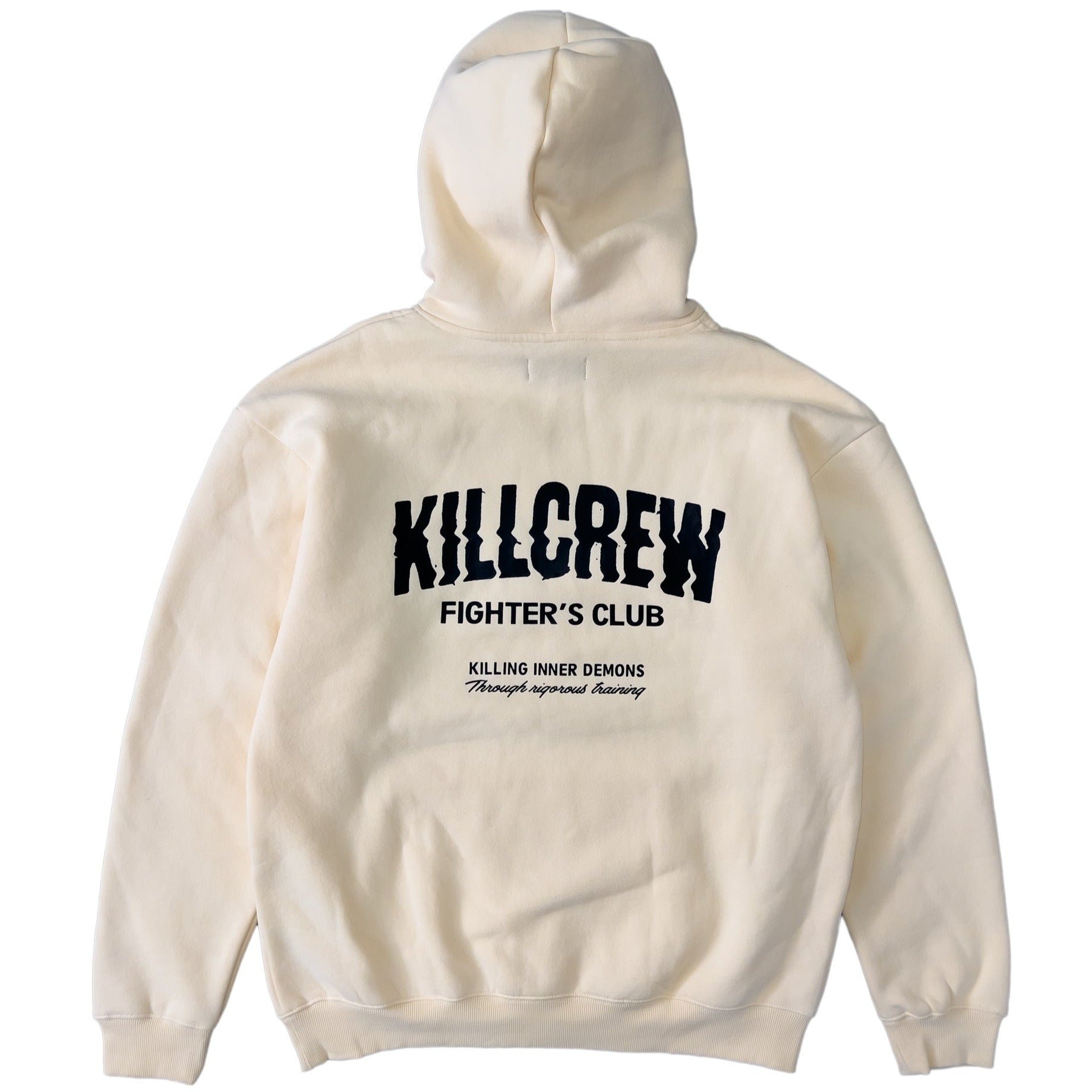 OVERSIZED LUX RIGOROUS TRAINING HOODIE - CREAM / BLACK