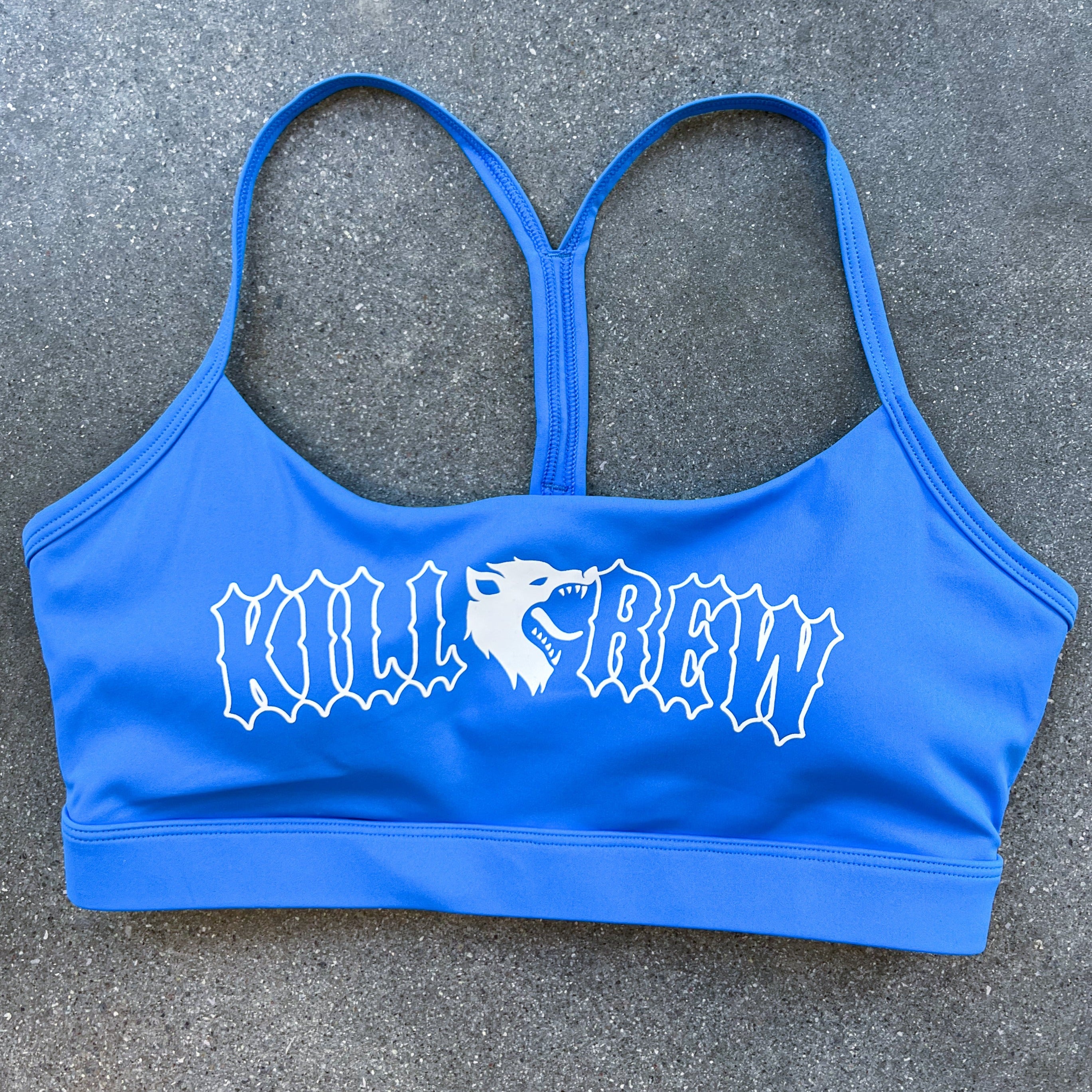 CLASSIC SPORTS BRA - BLUE / WHITE