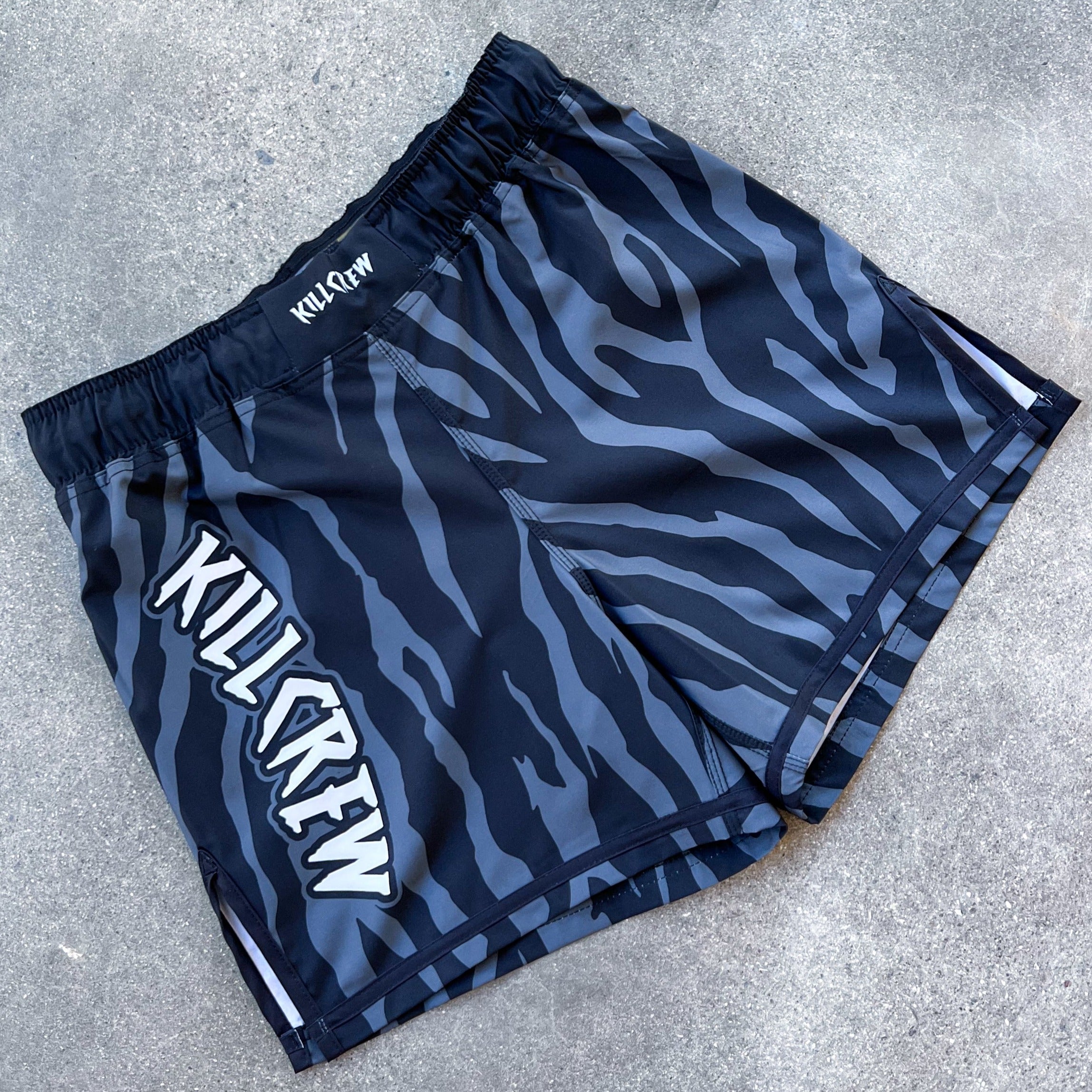 BSEM FIGHT SHORTS (THAI CUT) - BLACK ZEBRA