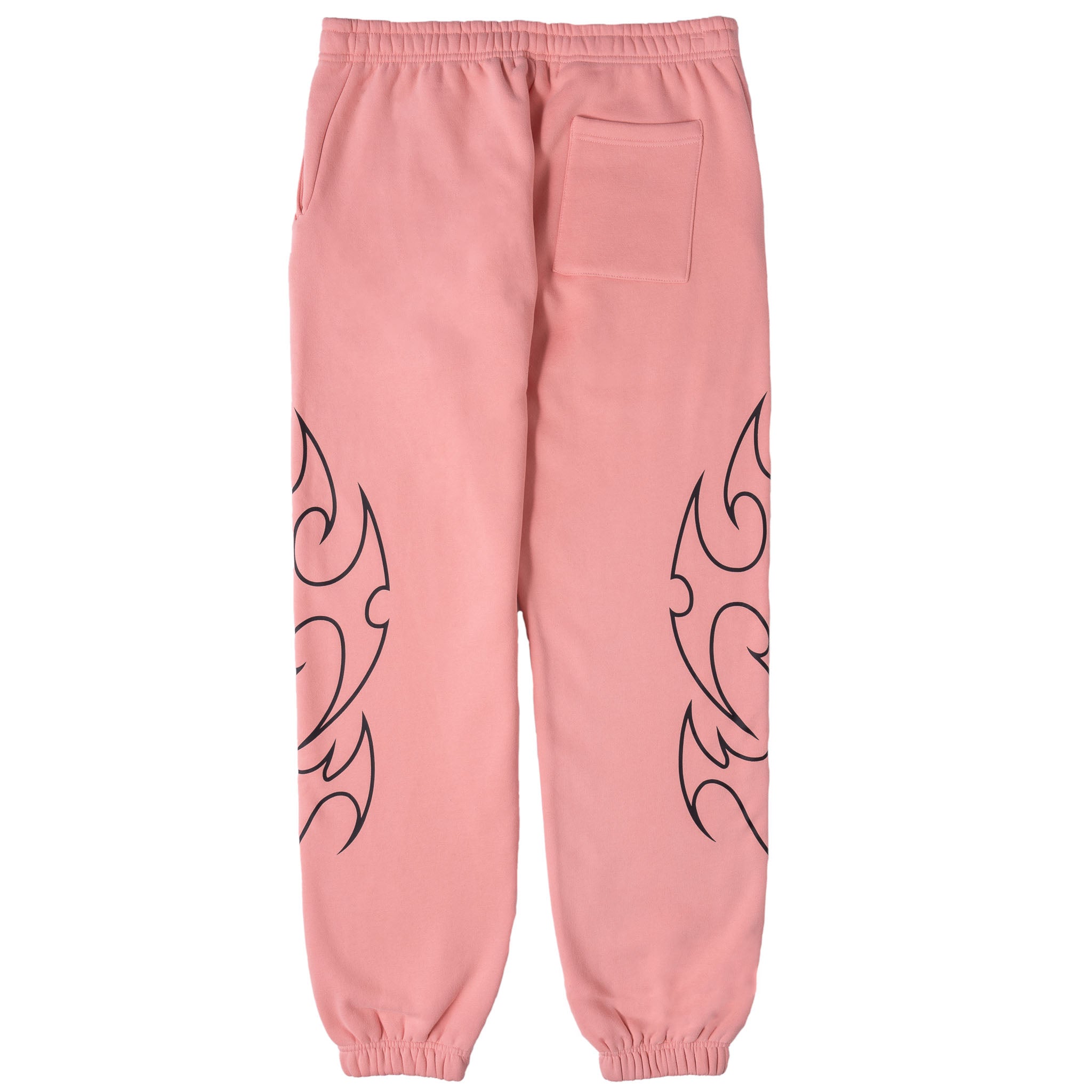 OVERSIZED LUX TRIBAL SWEATPANTS - PINK / BLACK