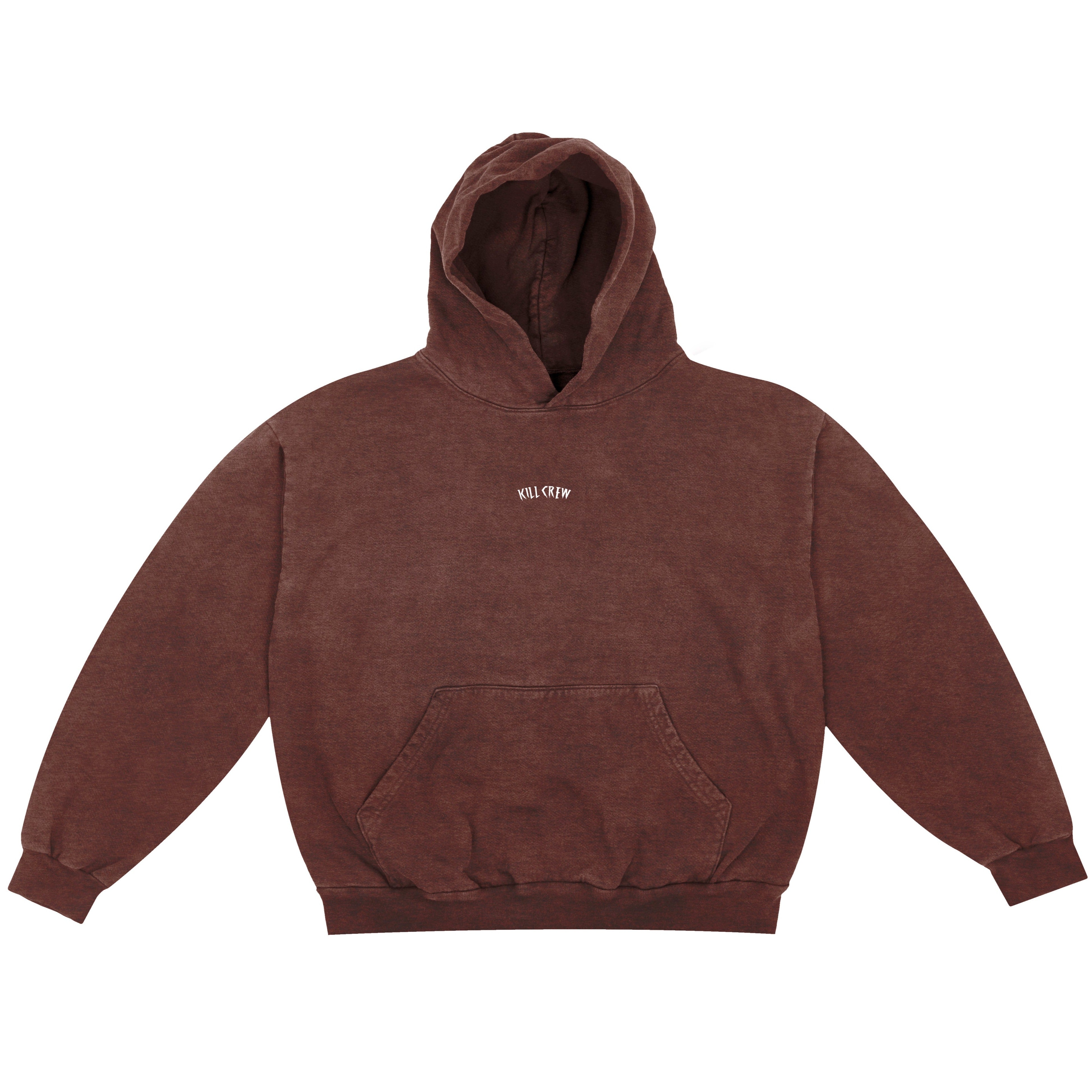 OVERSIZED LUX SIMPLE HOODIE - BROWN