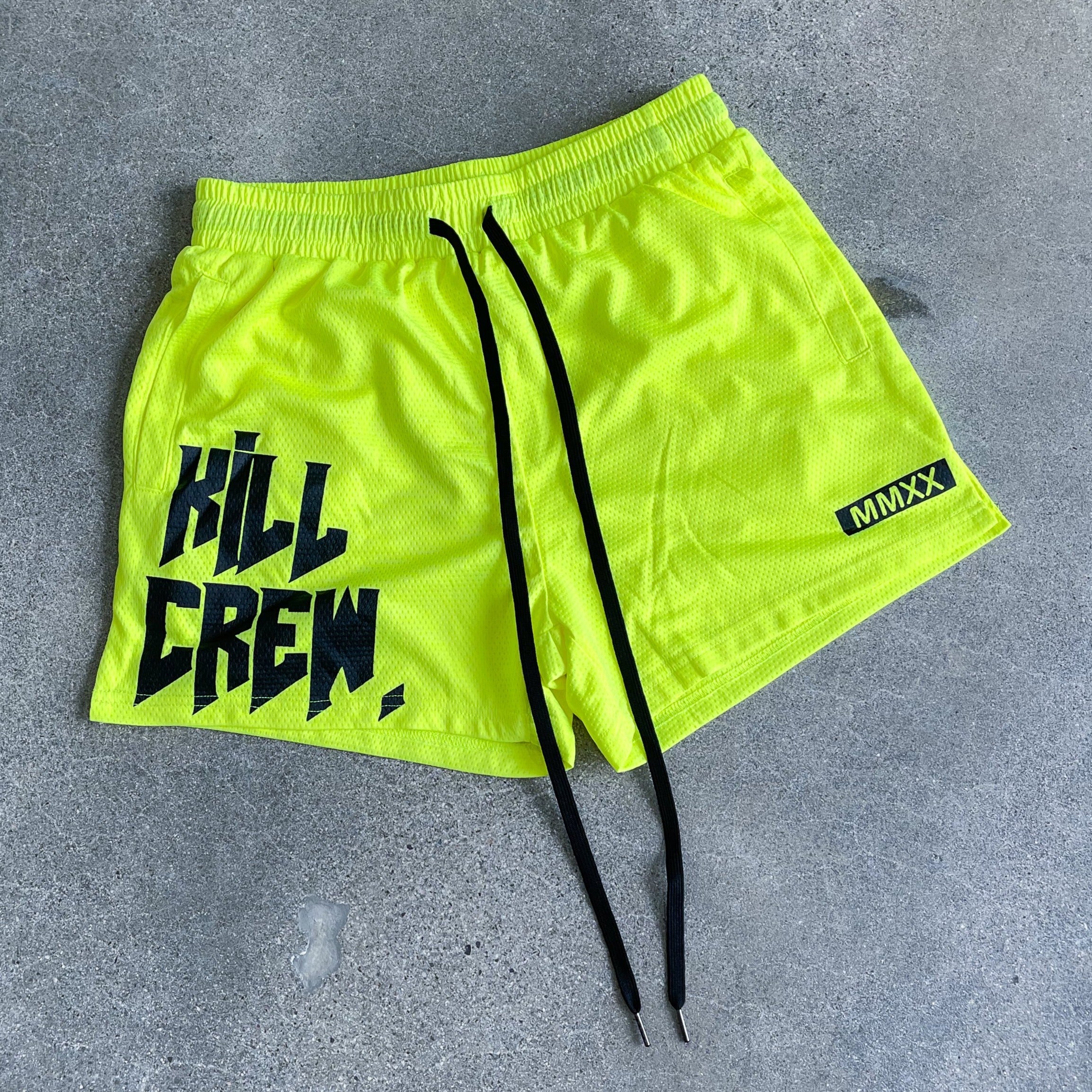 MUAY THAI SHORTS (MID THIGH CUT) - YELLOW