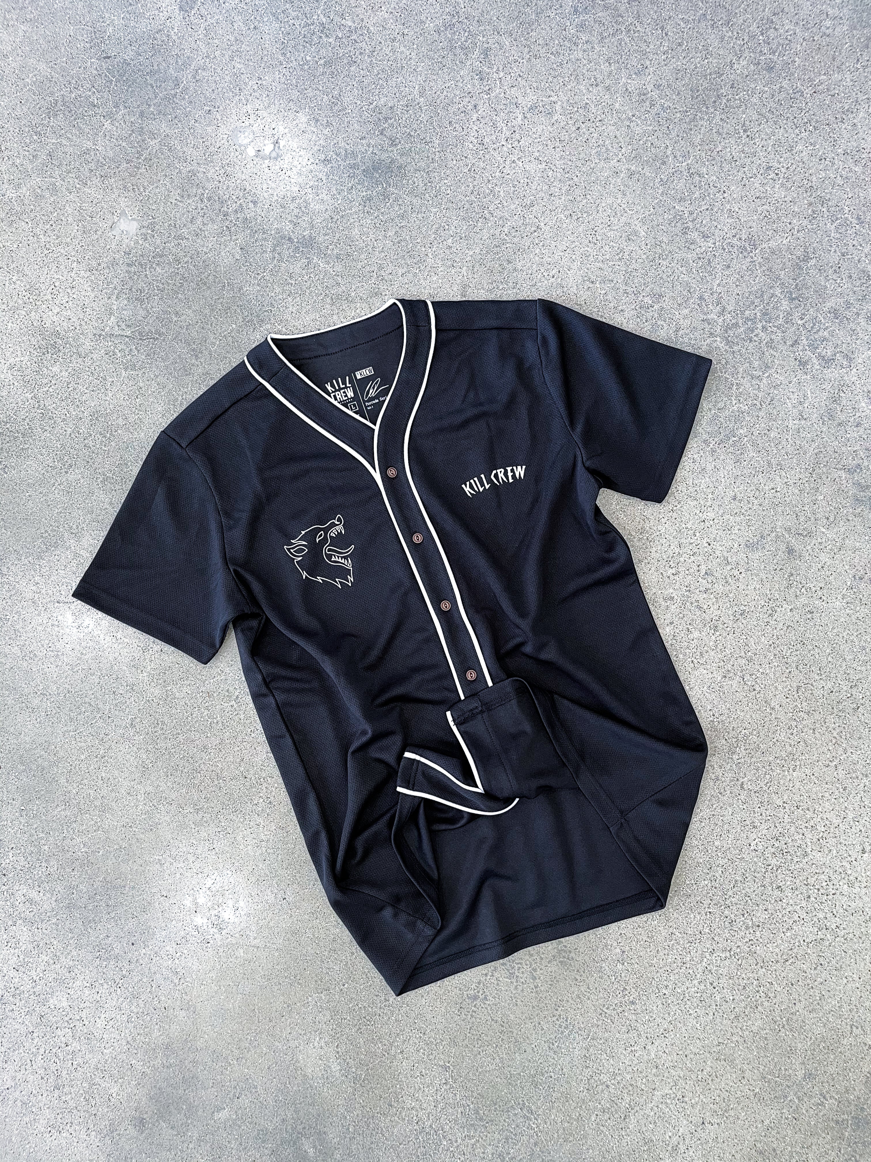 WOLVES BASEBALL JERSEY - BLACK