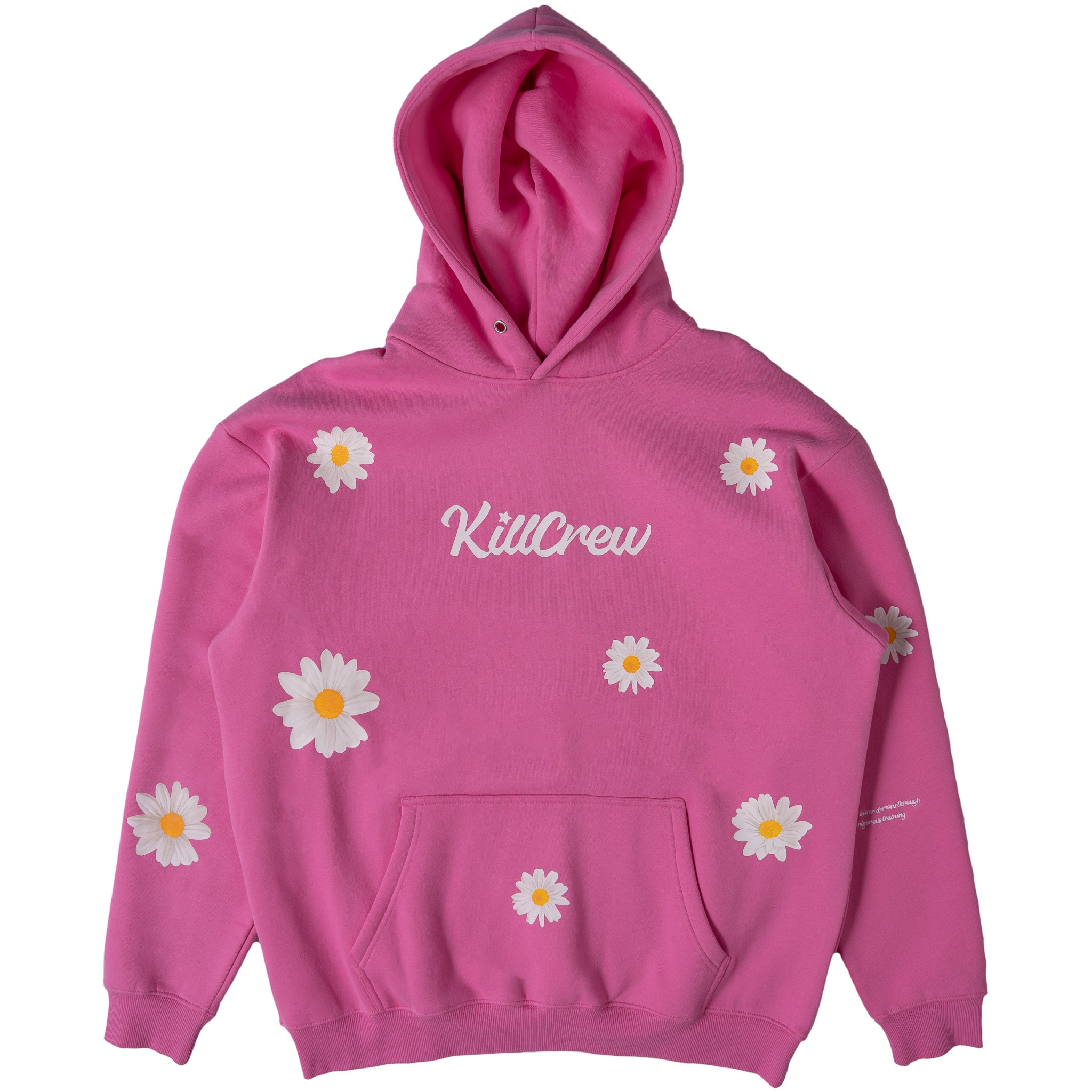 OVERSIZED LUX DAISY HOODIE - PINK