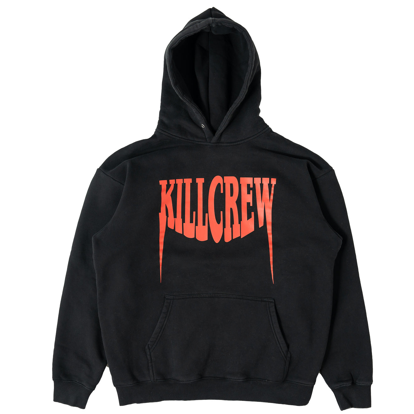 OVERSIZED LUX FANGS HOODIE - BLACK / RED