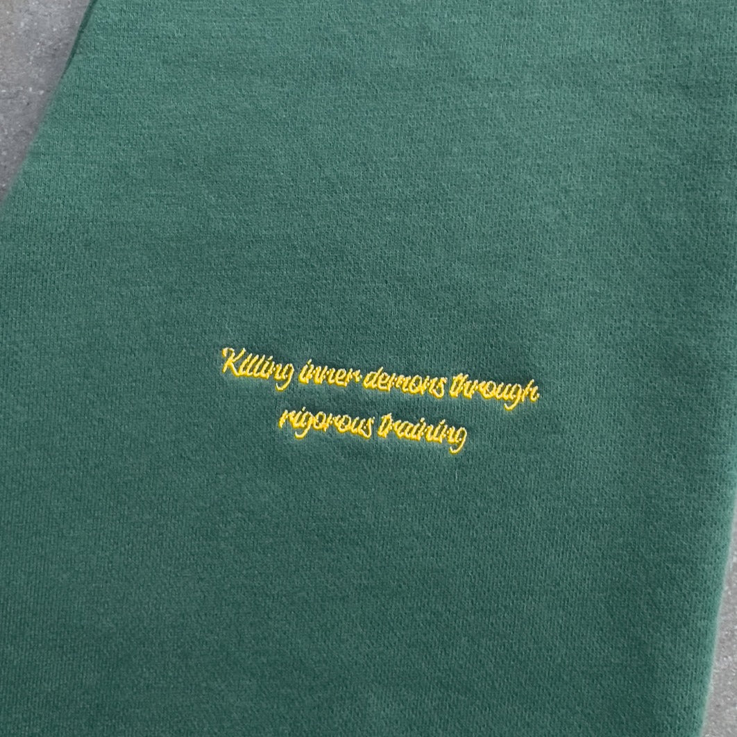 OVERSIZED LUX SCRIPT HOODIE - GREEN / GOLD