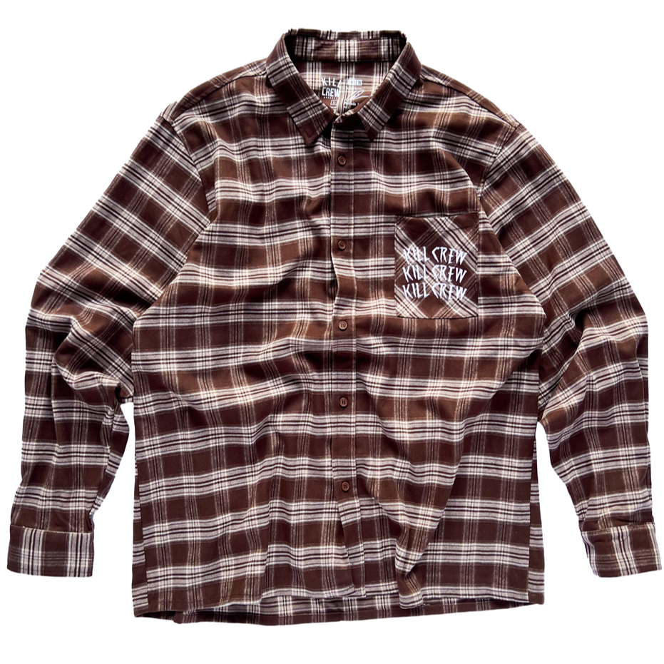 KILL CREW SMILEY FLANNEL - BROWN