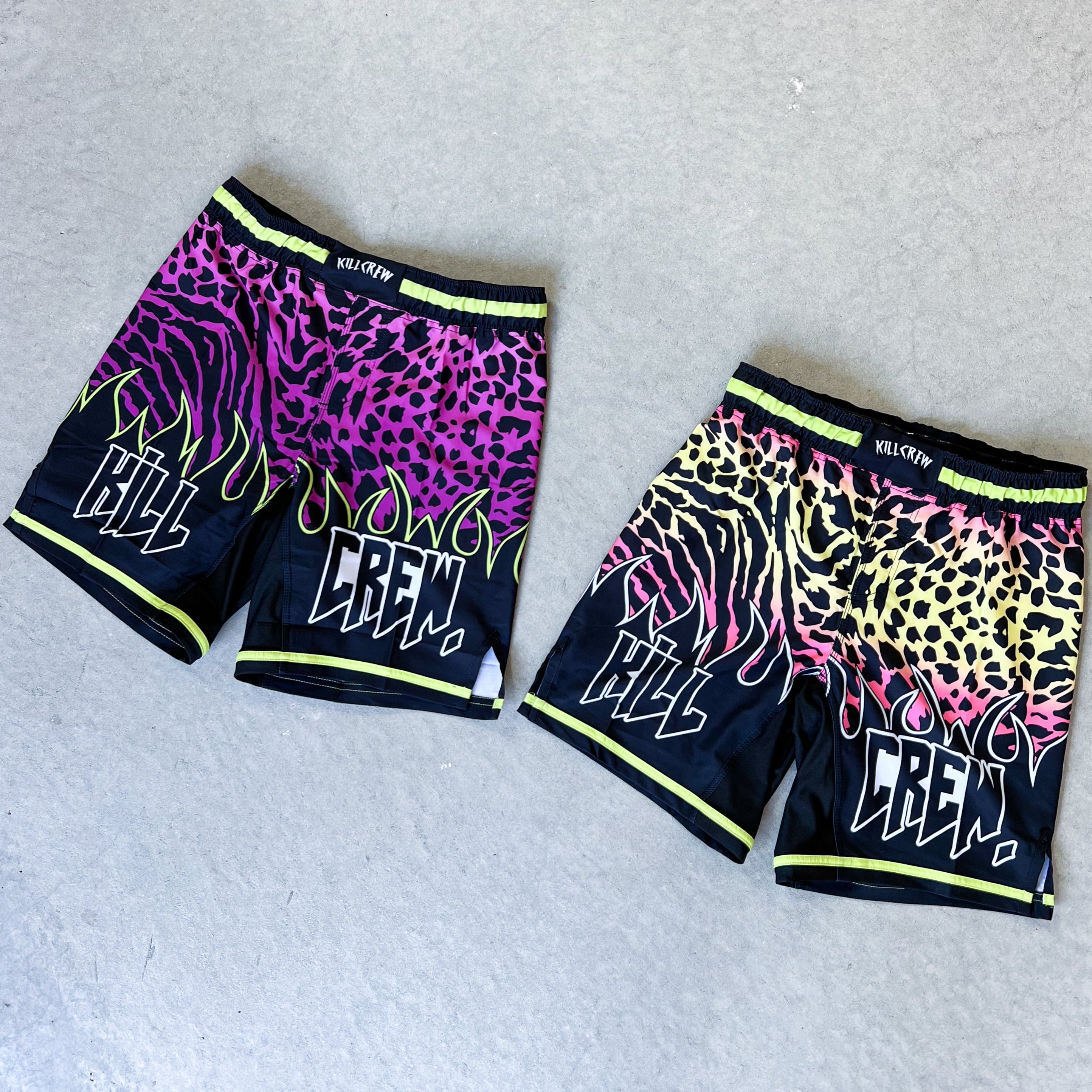 BSEM FIGHT SHORTS (RELAXED CUT) - YELLOW / PINK