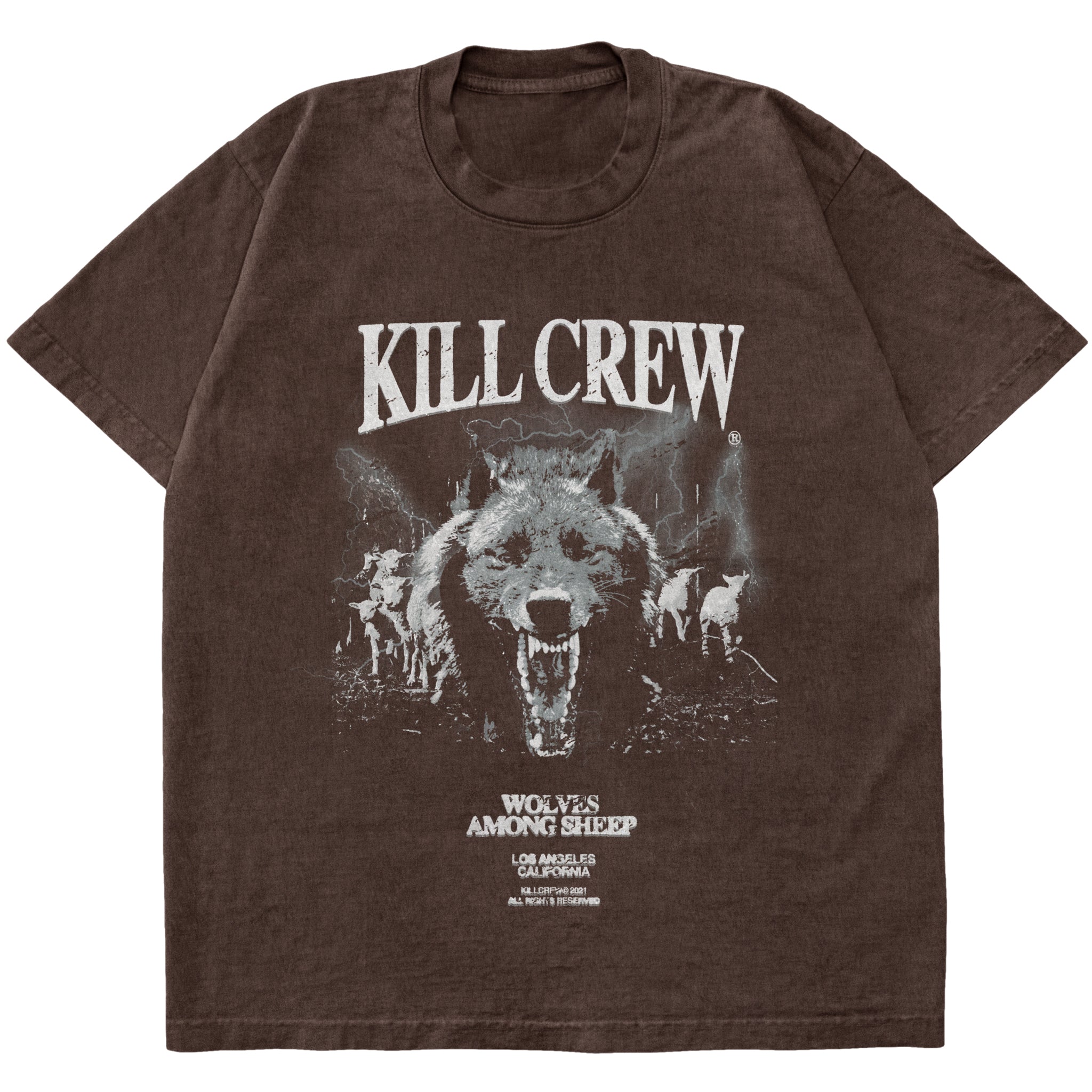 OVERSIZED MIDST OF WOLVES T-SHIRT - BROWN