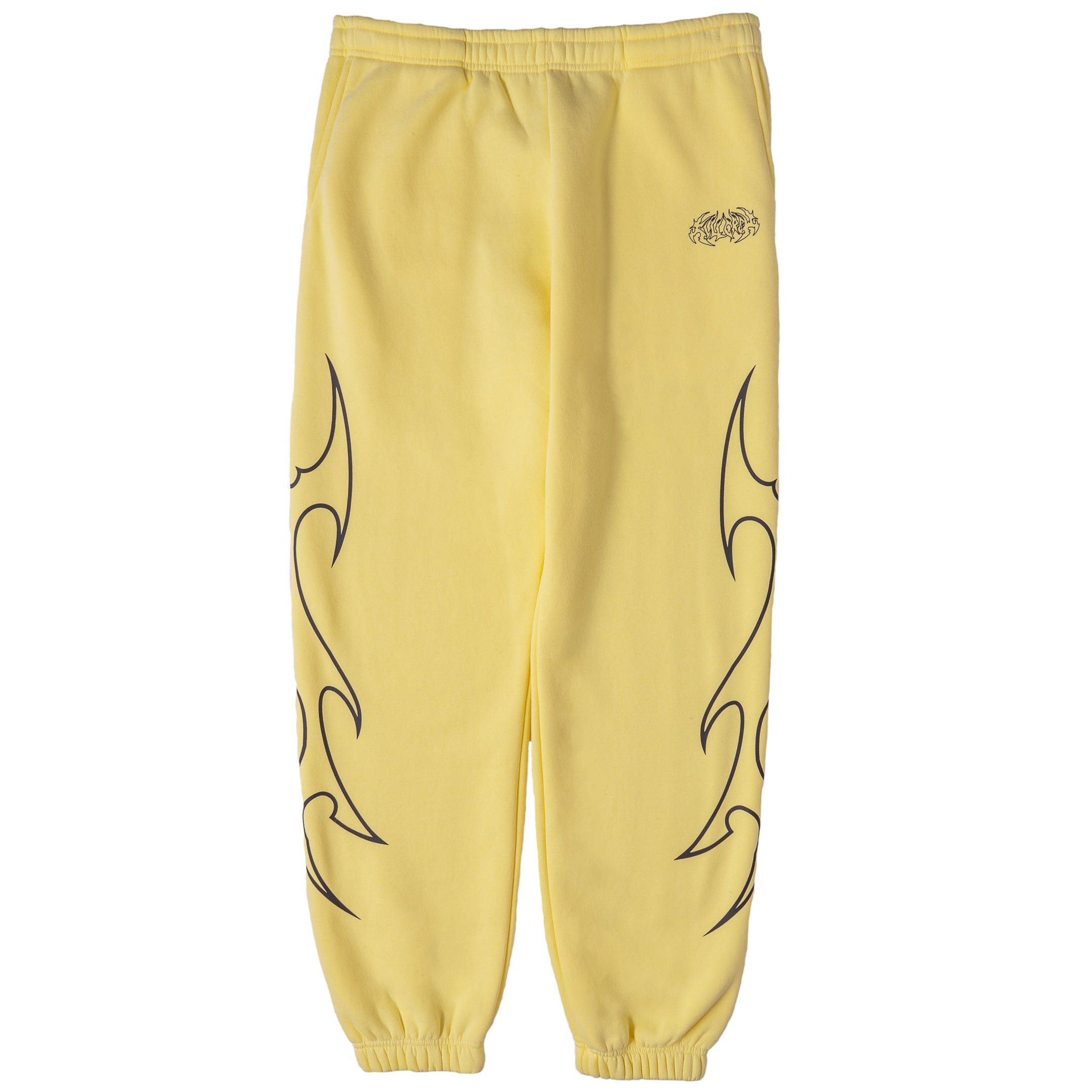 OVERSIZED LUX TRIBAL SWEATPANTS - YELLOW / BLACK