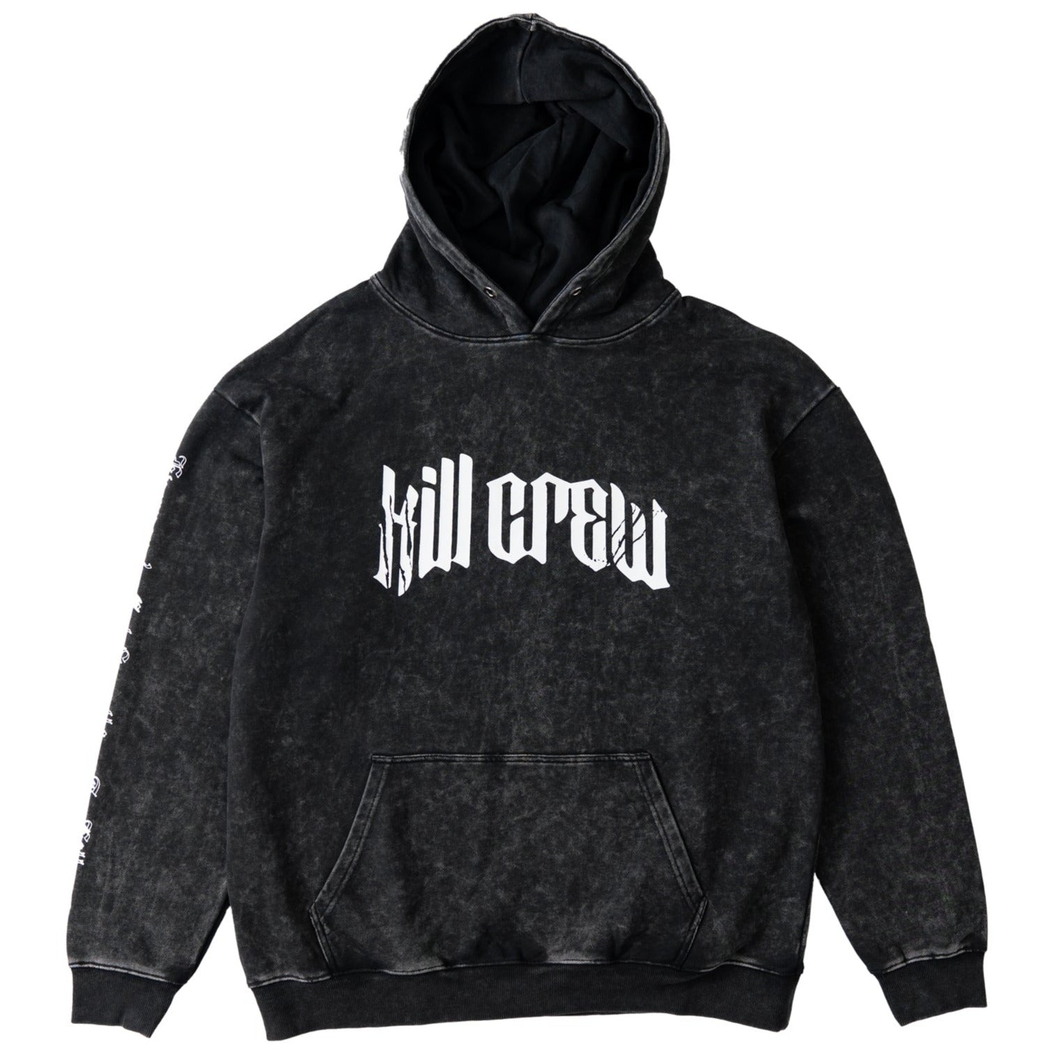 OVERSIZED LUX  LONE WOLF HOODIE - BLACK / WHITE