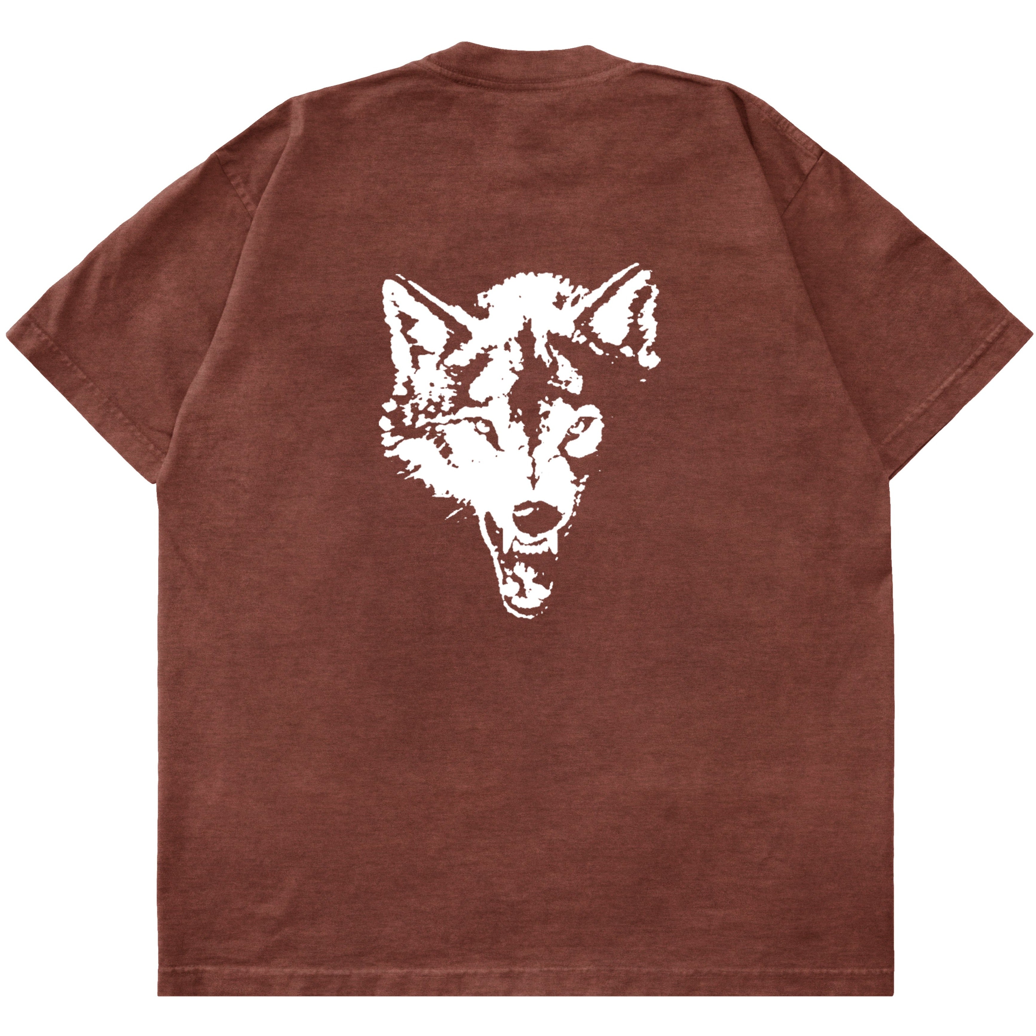 OVERSIZED CLASSIC T-SHIRT - BROWN / WHITE