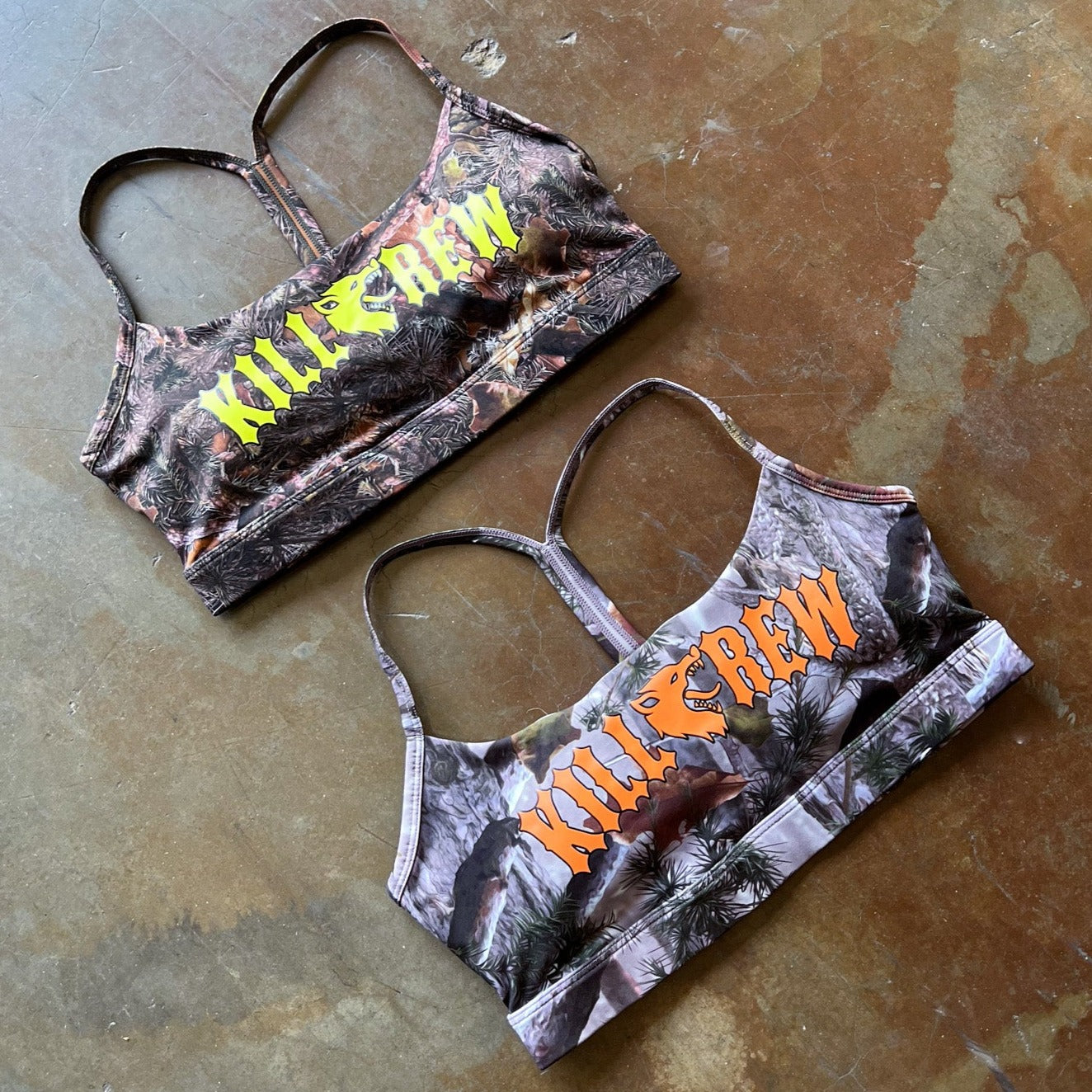 CLASSIC SPORTS BRA - CAMO / ORANGE