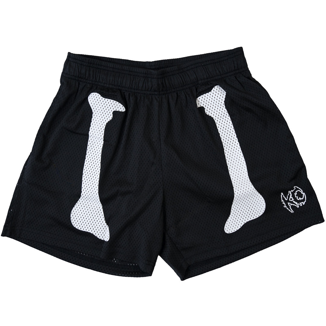 BONE DRY VENTED MESH SHORTS - BLACK / WHITE