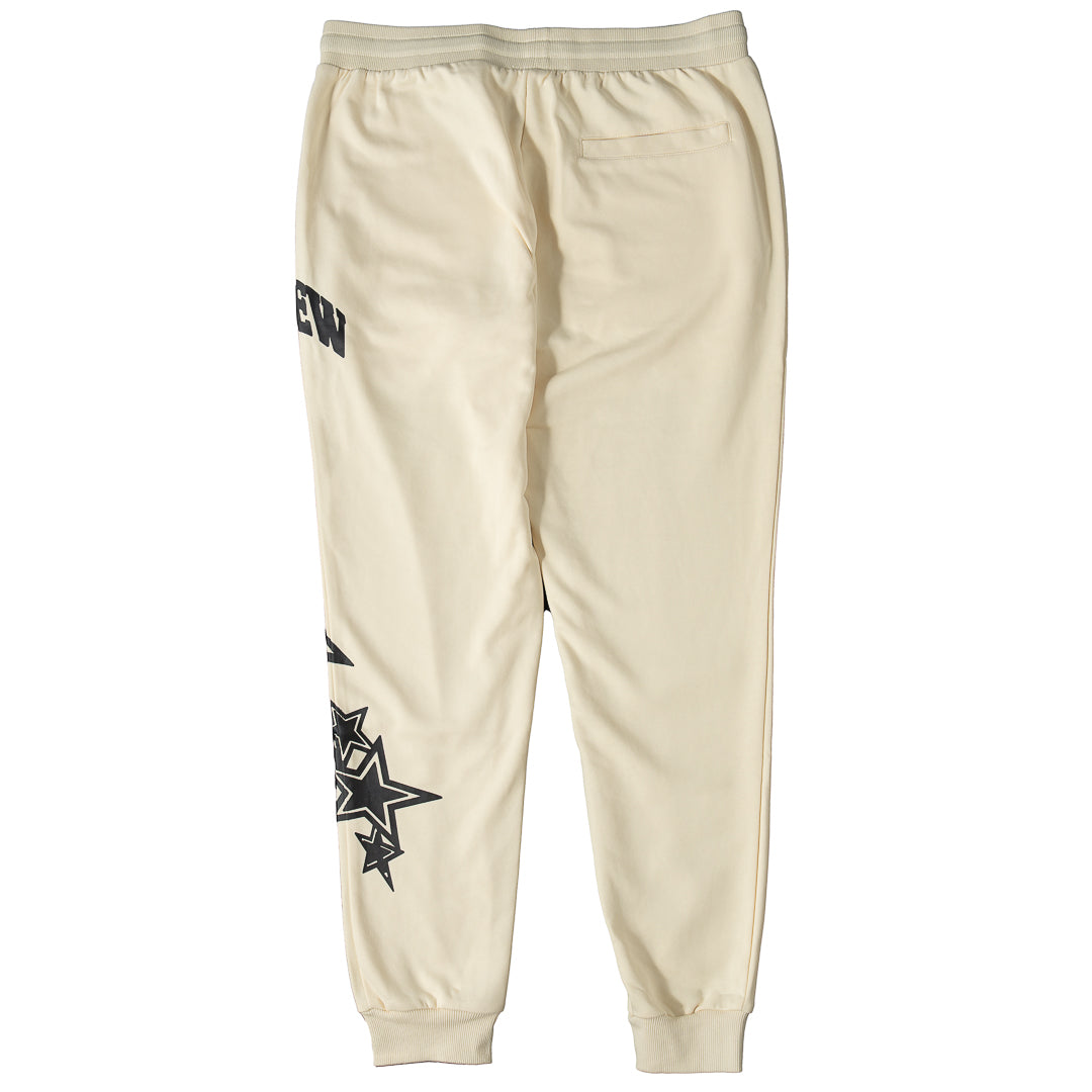 STAR BOY JOGGERS - CREAM / BLACK