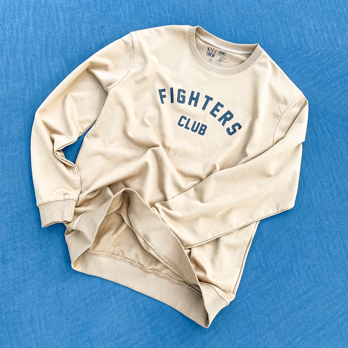 FIGHTER'S CLUB CREW NECK - SAND