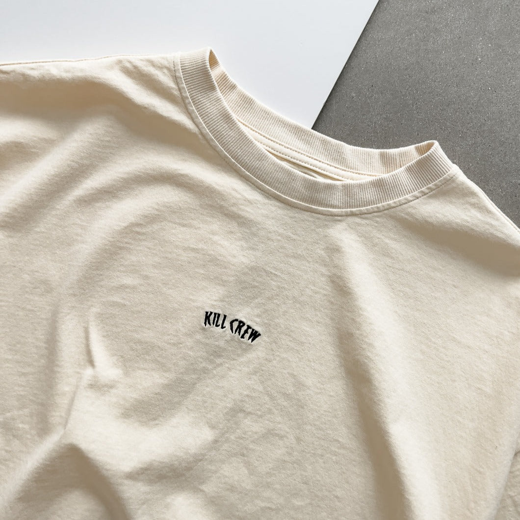 OVERSIZED LUX SIMPLE T-SHIRT - CREAM