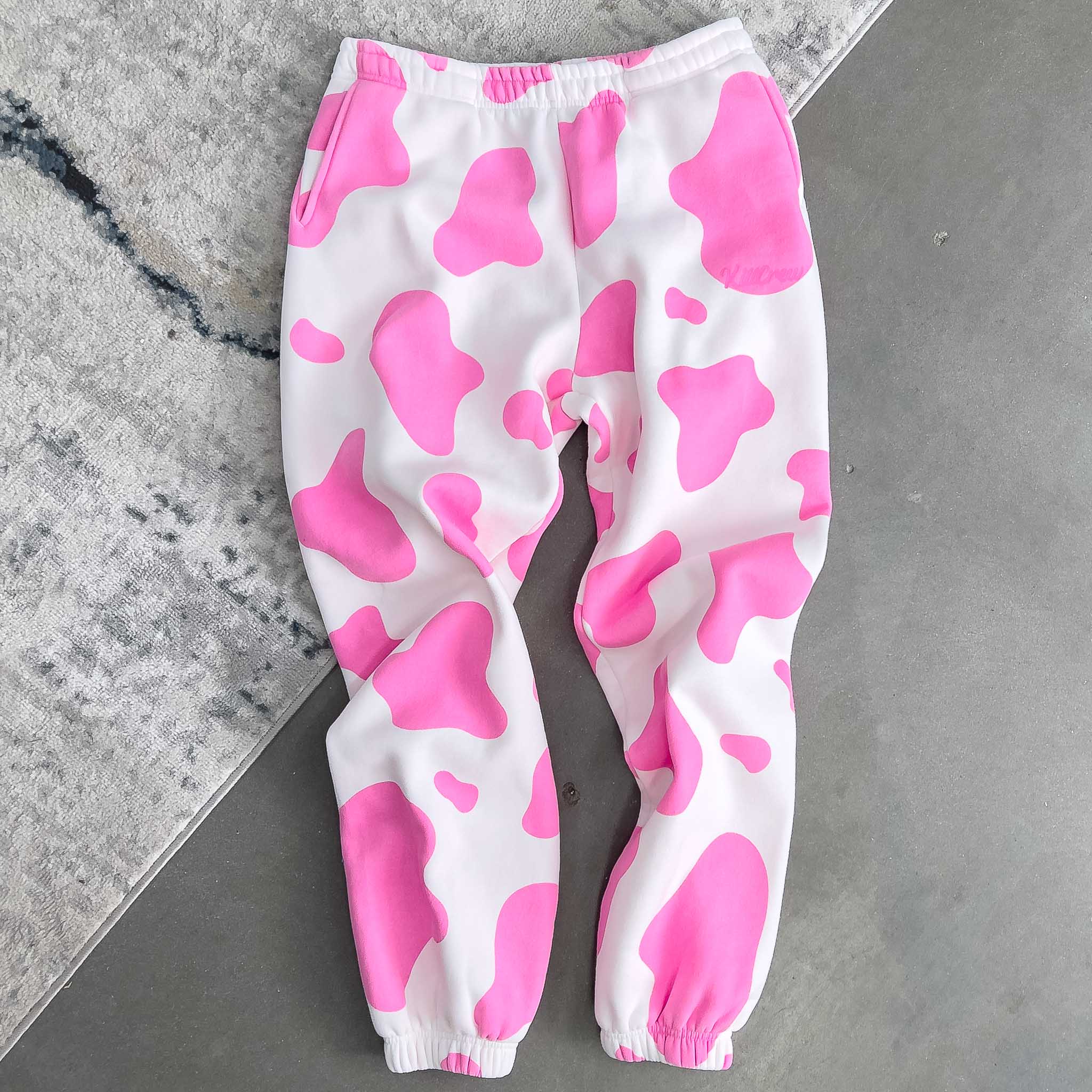 OVERSIZED LUX MOO MOO SWEATPANTS - PINK