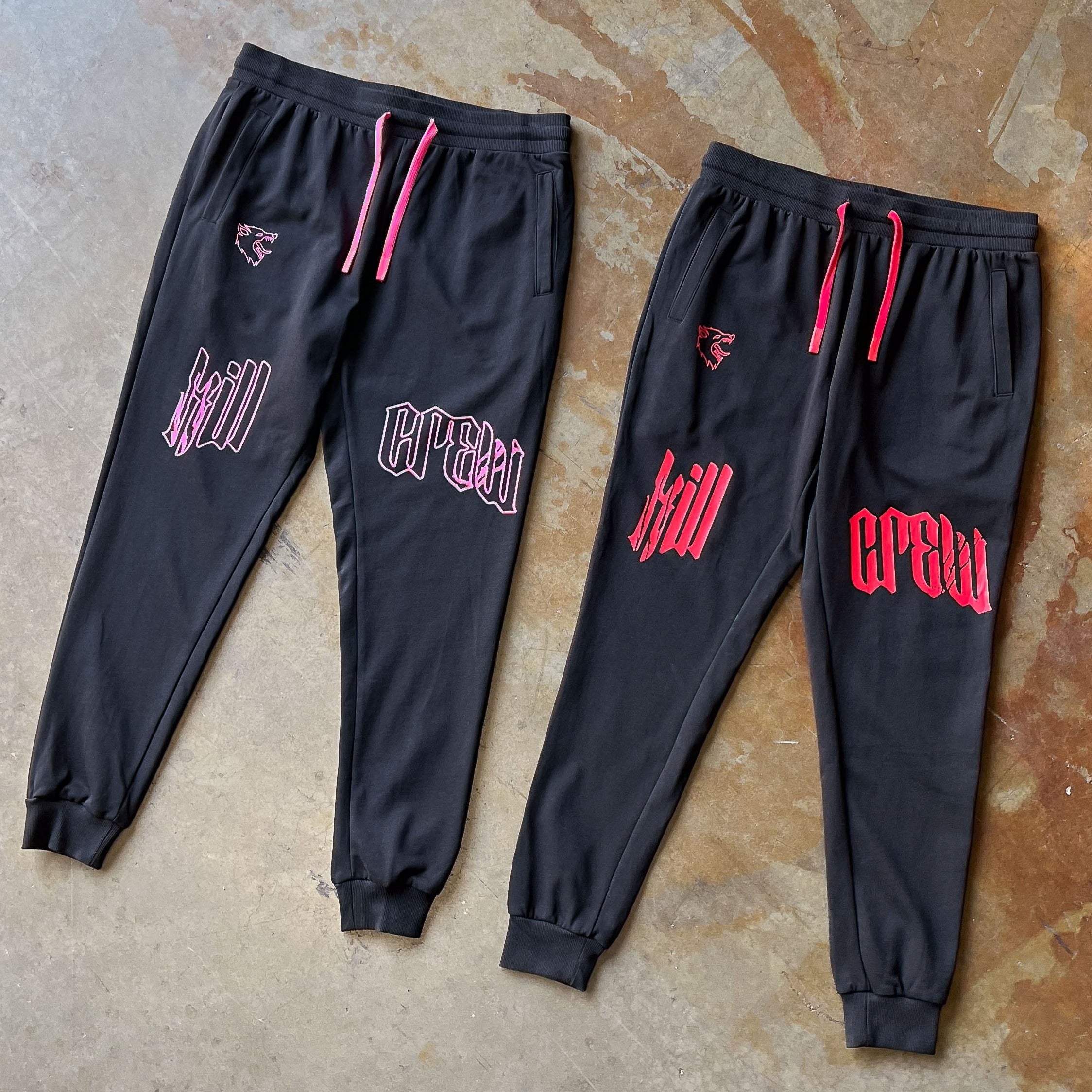 SCAR JOGGERS - BLACK / PINK