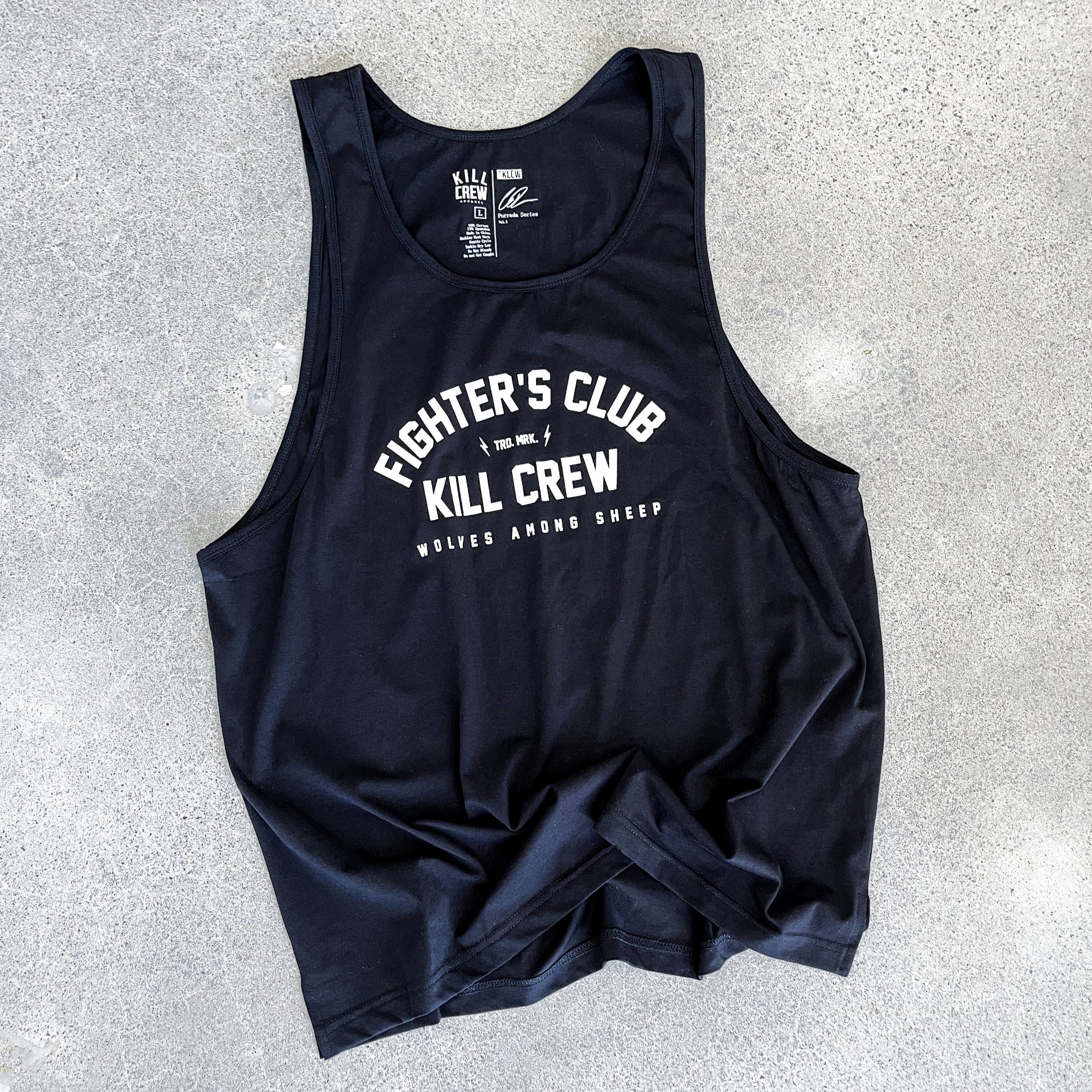 FIGHTER'S CLUB TANK TOP - BLACK