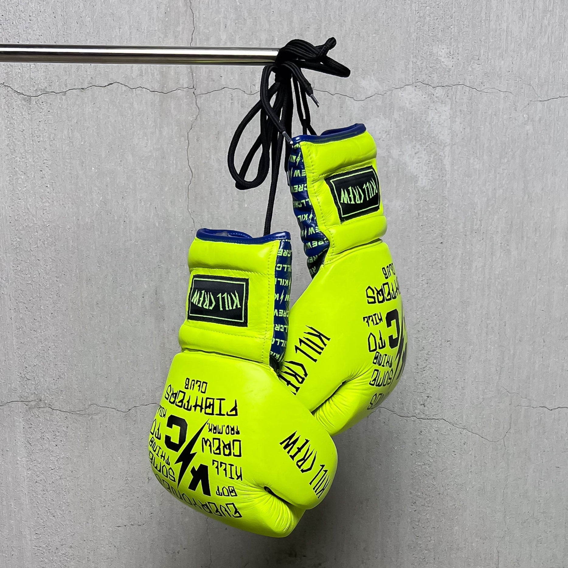 LACE UP BOXING GLOVES - YELLOW