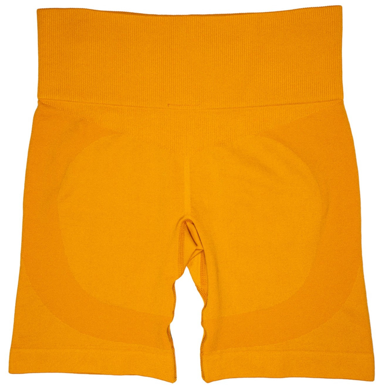 SEAMLESS FLAMES BIKER SHORTS - ORANGE / BLACK