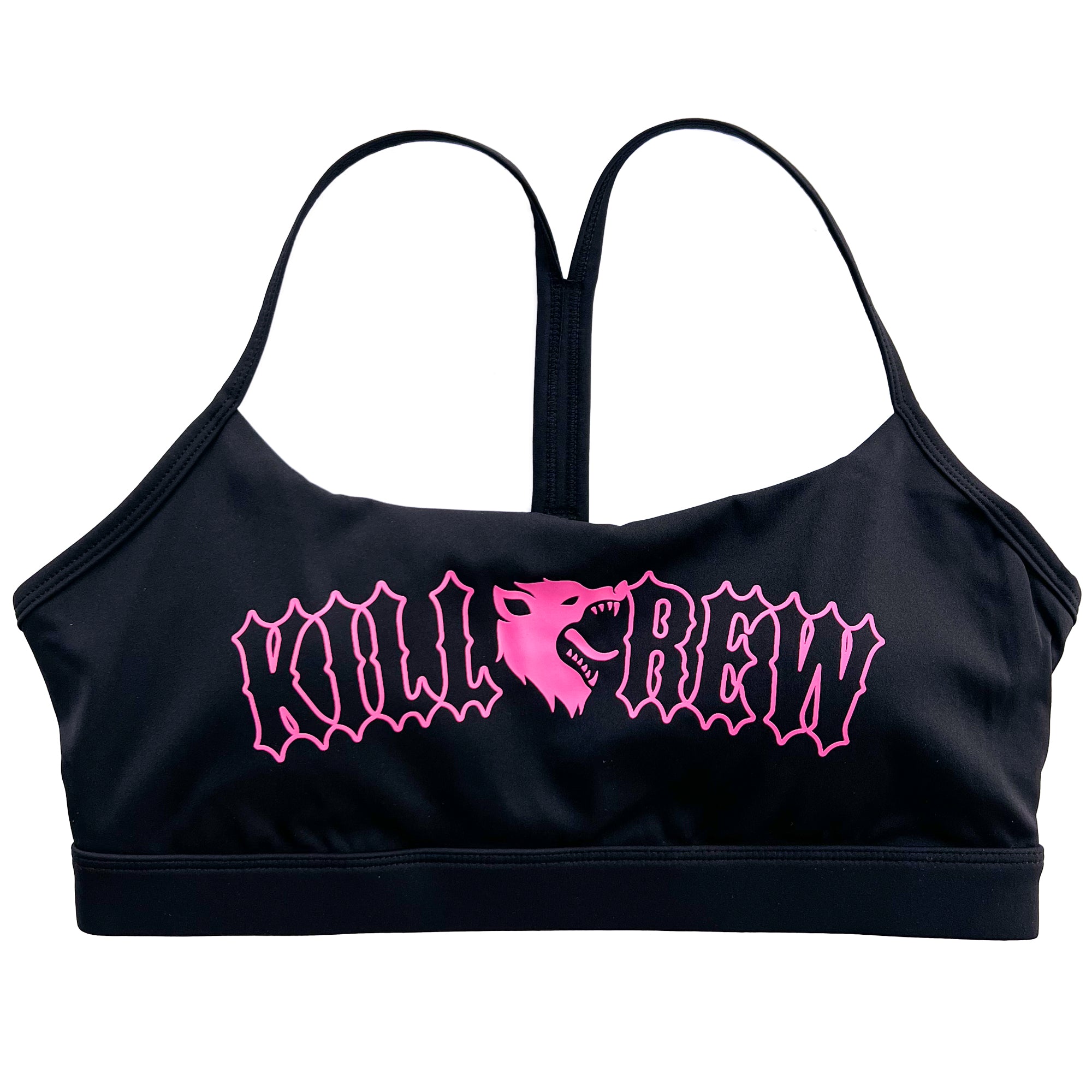 CLASSIC SPORTS BRA - BLACK / PINK