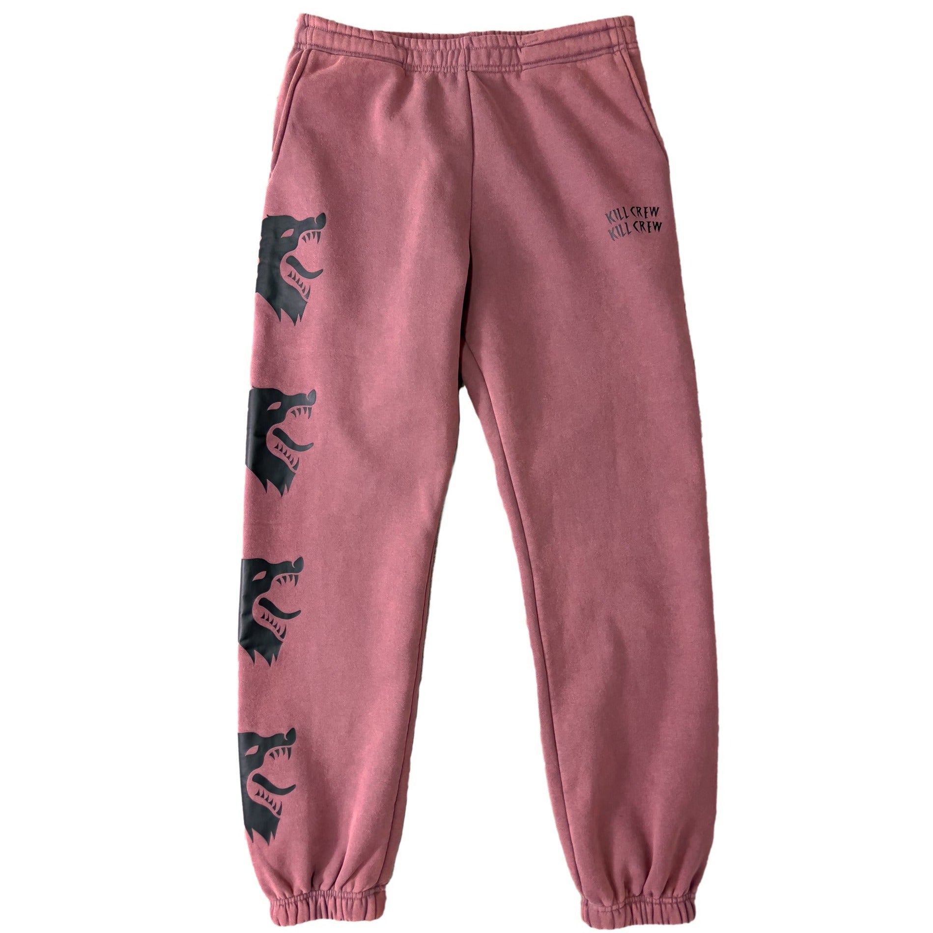 HEAVYWEIGHT LUX WAR WOLF SWEATPANTS - MAROON