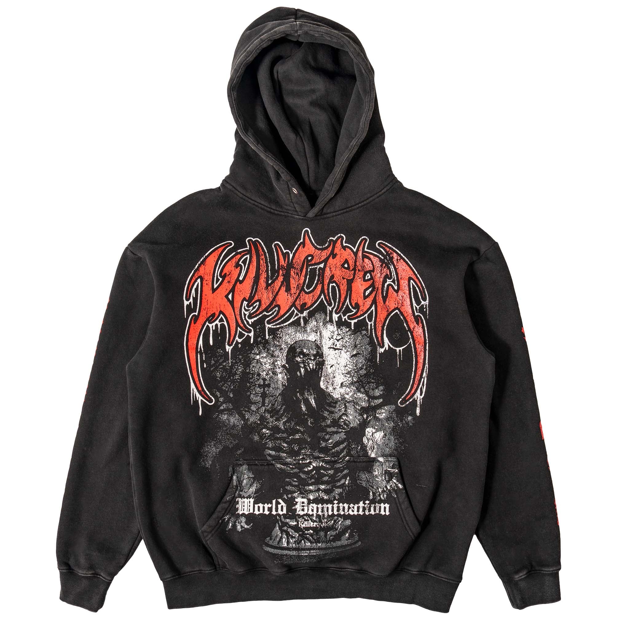 OVERSIZED LUX GHOUL HOODIE - BLACK