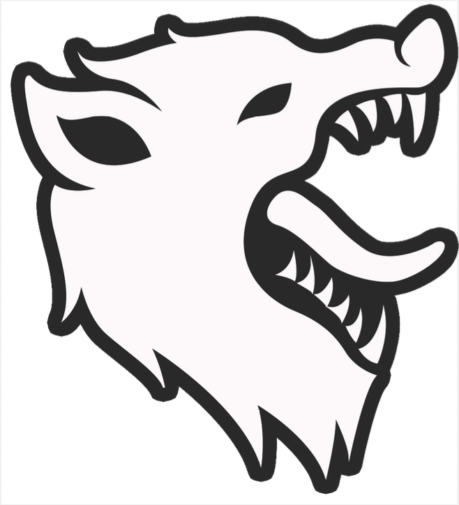 KILL CREW WOLF STICKER - WHITE / BLACK