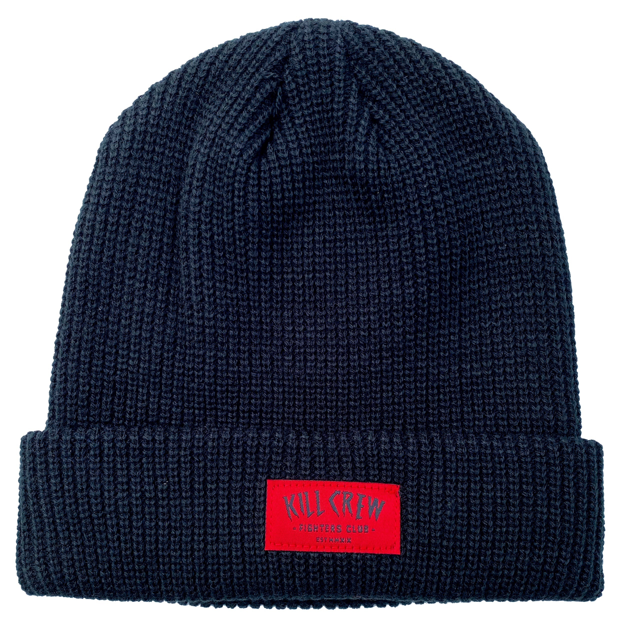 FIGHTER'S CLUB CUFFED BEANIE - BLACK