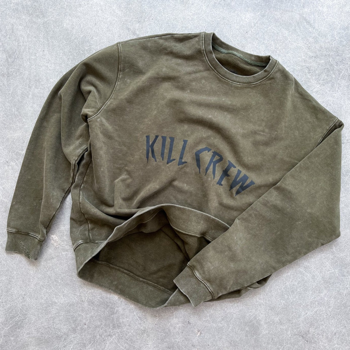 HEAVYWEIGHT LUX KILL CREW CREW NECK - OLIVE