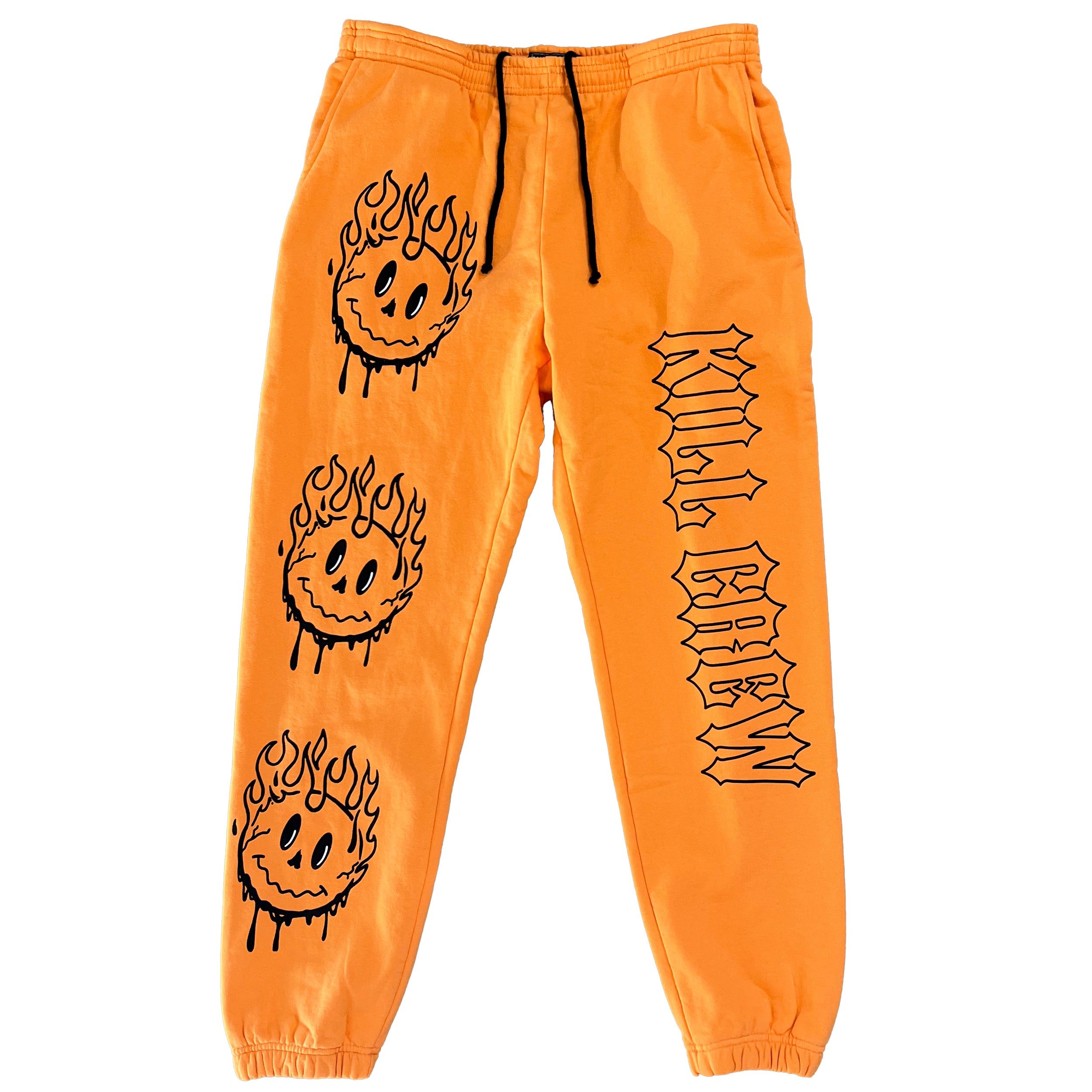 HEAVYWEIGHT LUX SMILEY SWEATPANTS FLAME - ORANGE / BLACK