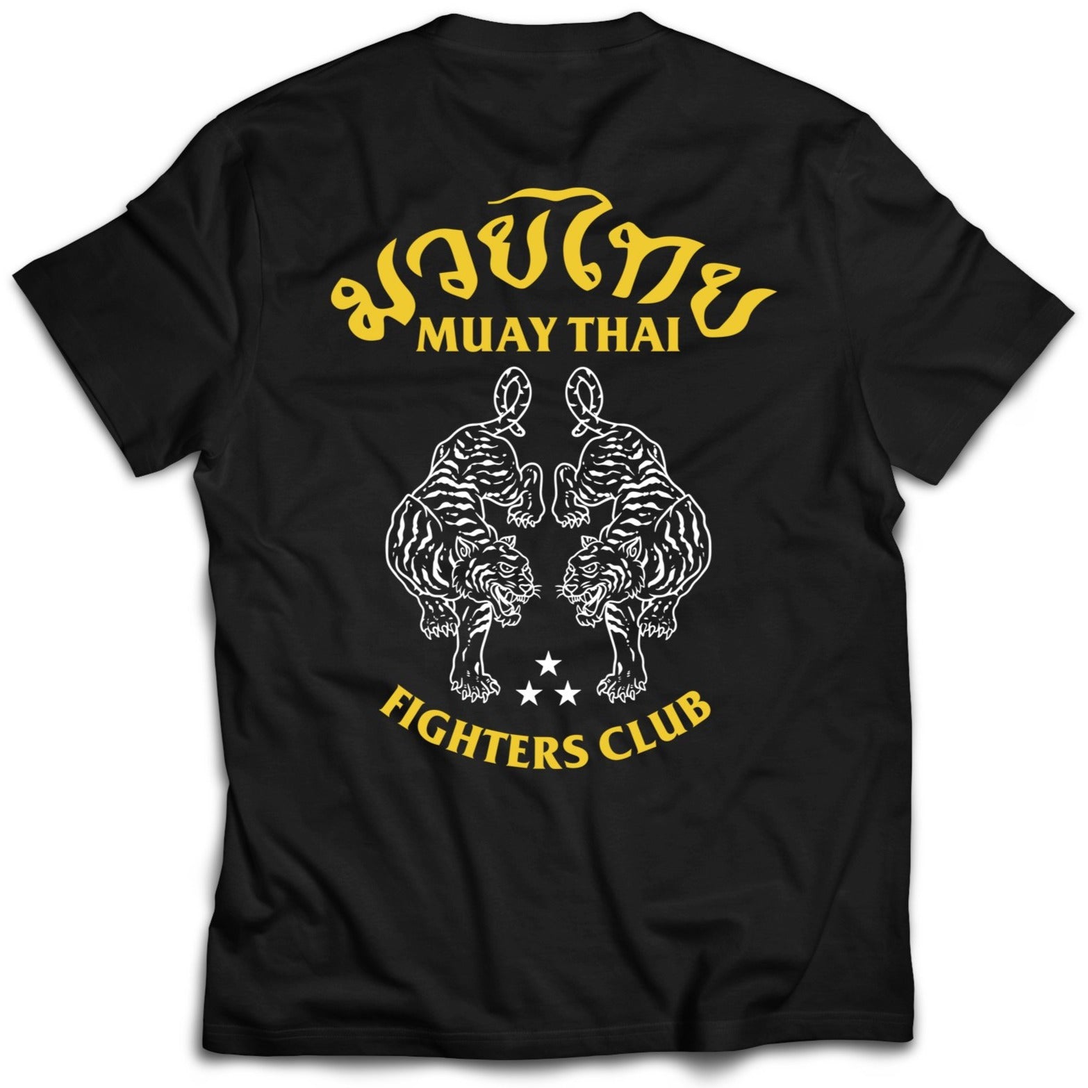 MUAY THAI TWIN TIGER T-SHIRT - BLACK