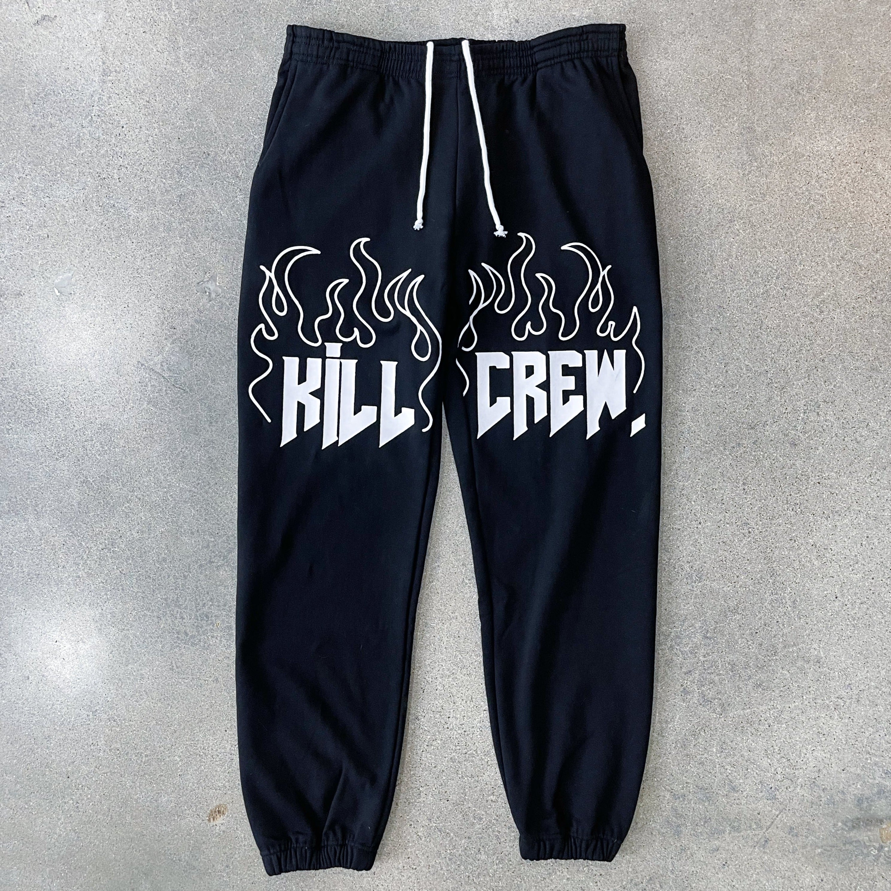 HEAVYWEIGHT LUX SWEATPANTS FLAME - BLACK / WHITE