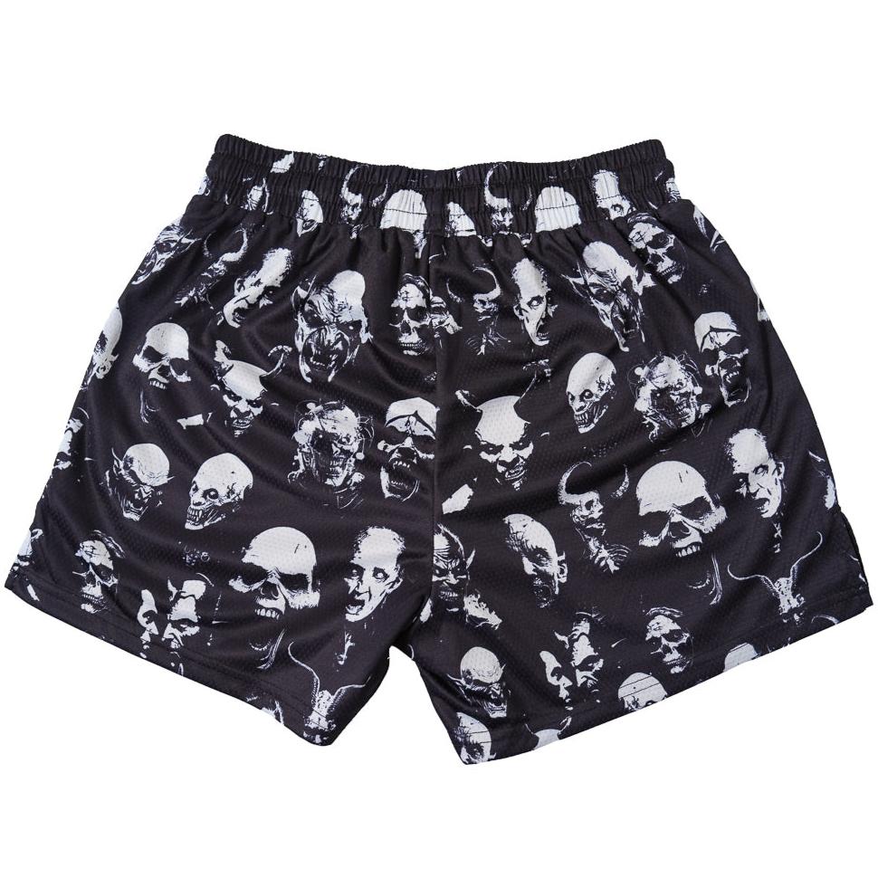 DEMONS MUAY THAI SHORTS (MID THIGH CUT) - BLACK