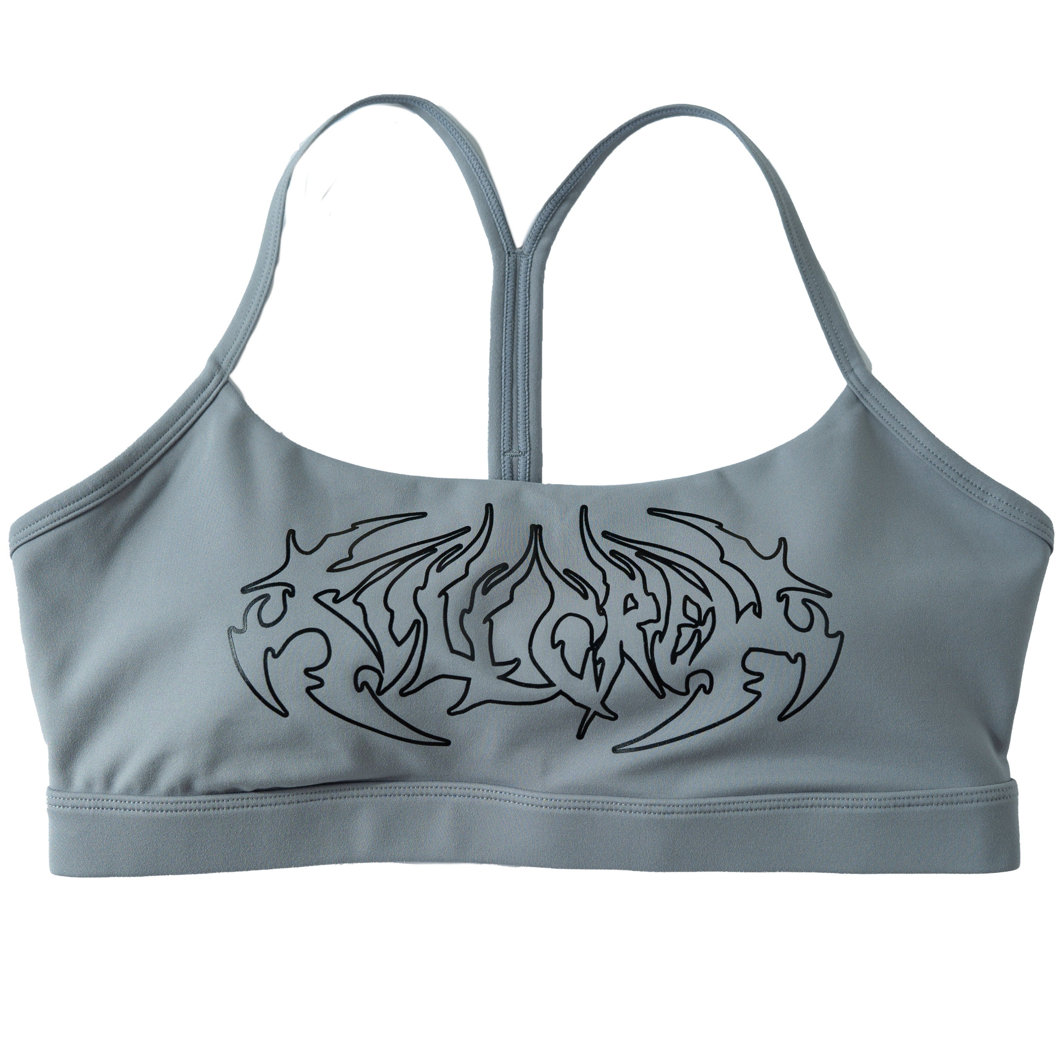 CLASSIC SPORTS BRA TRIBAL - GREY / BLACK