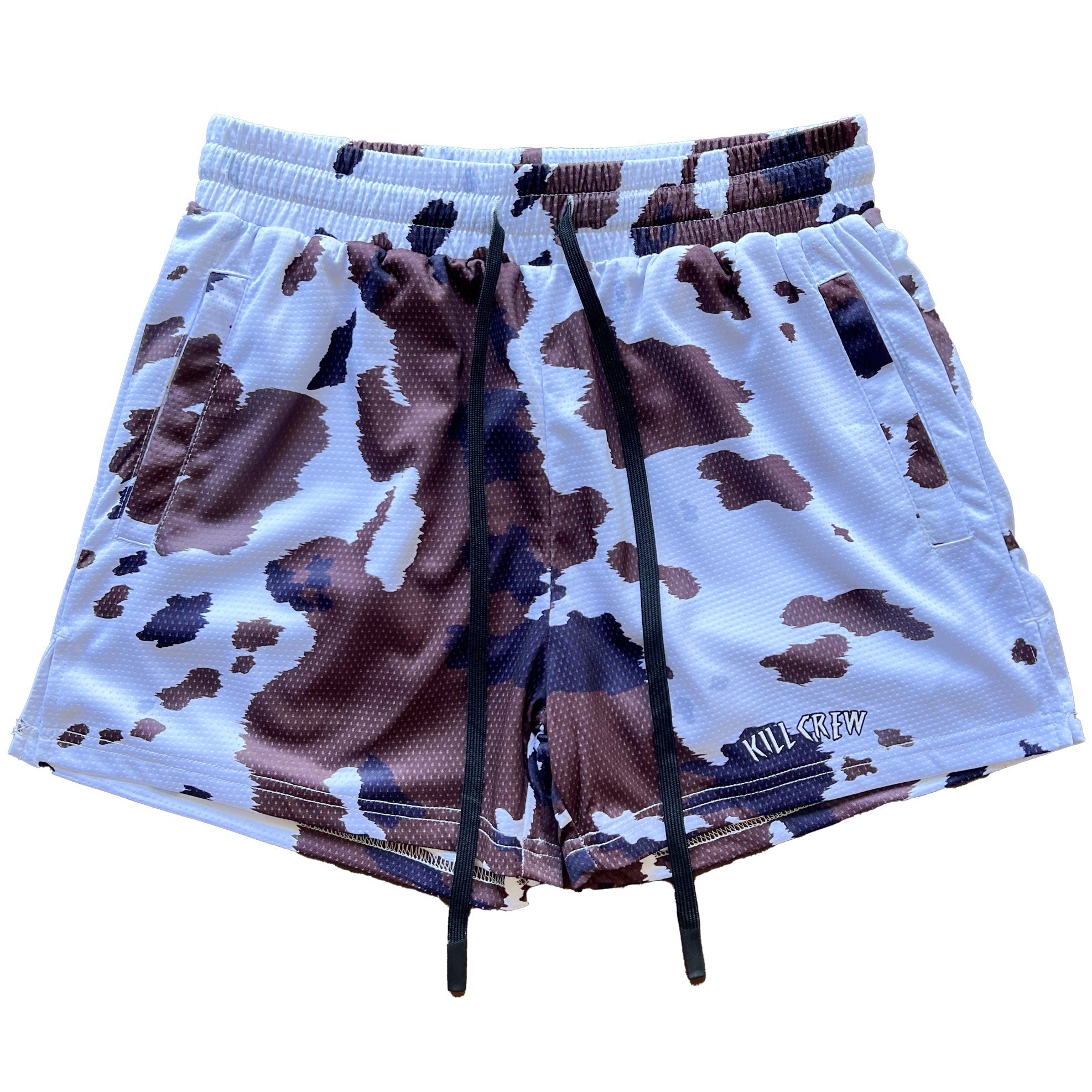 MOO THAI SHORTS (MID THIGH CUT) - BROWN COW