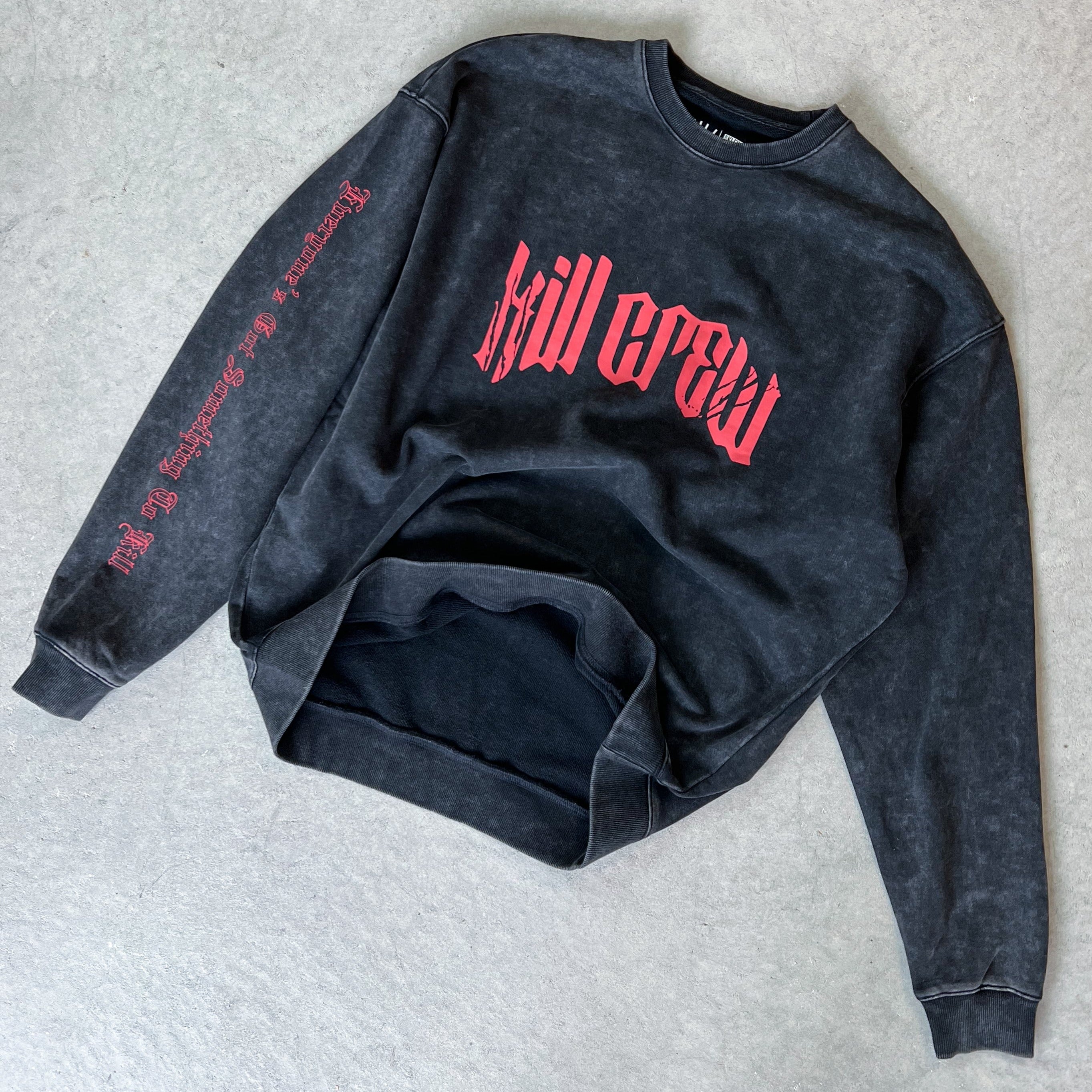 HEAVYWEIGHT LUX LONE WOLF CREW NECK - BLACK / RED