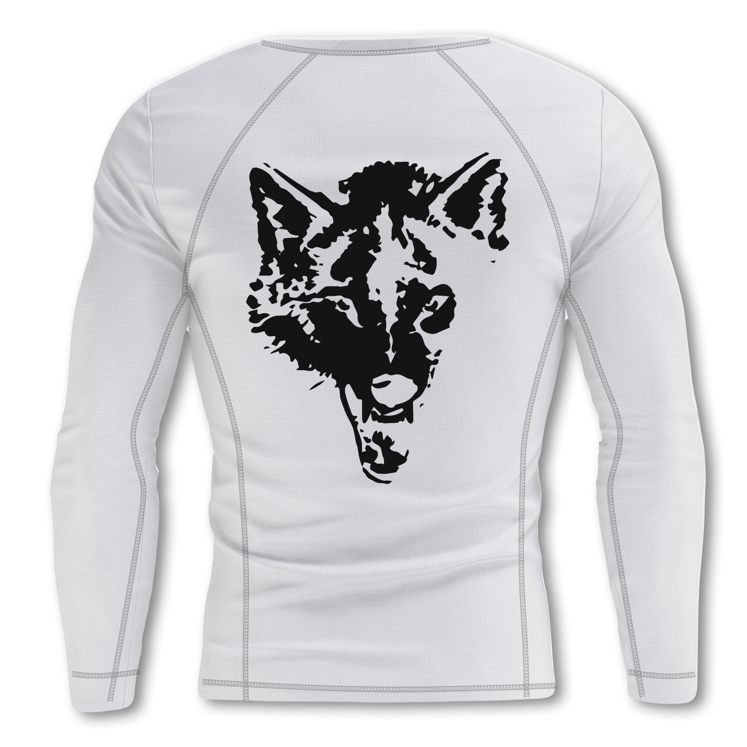 LONE WOLF RASH GUARD - WHITE