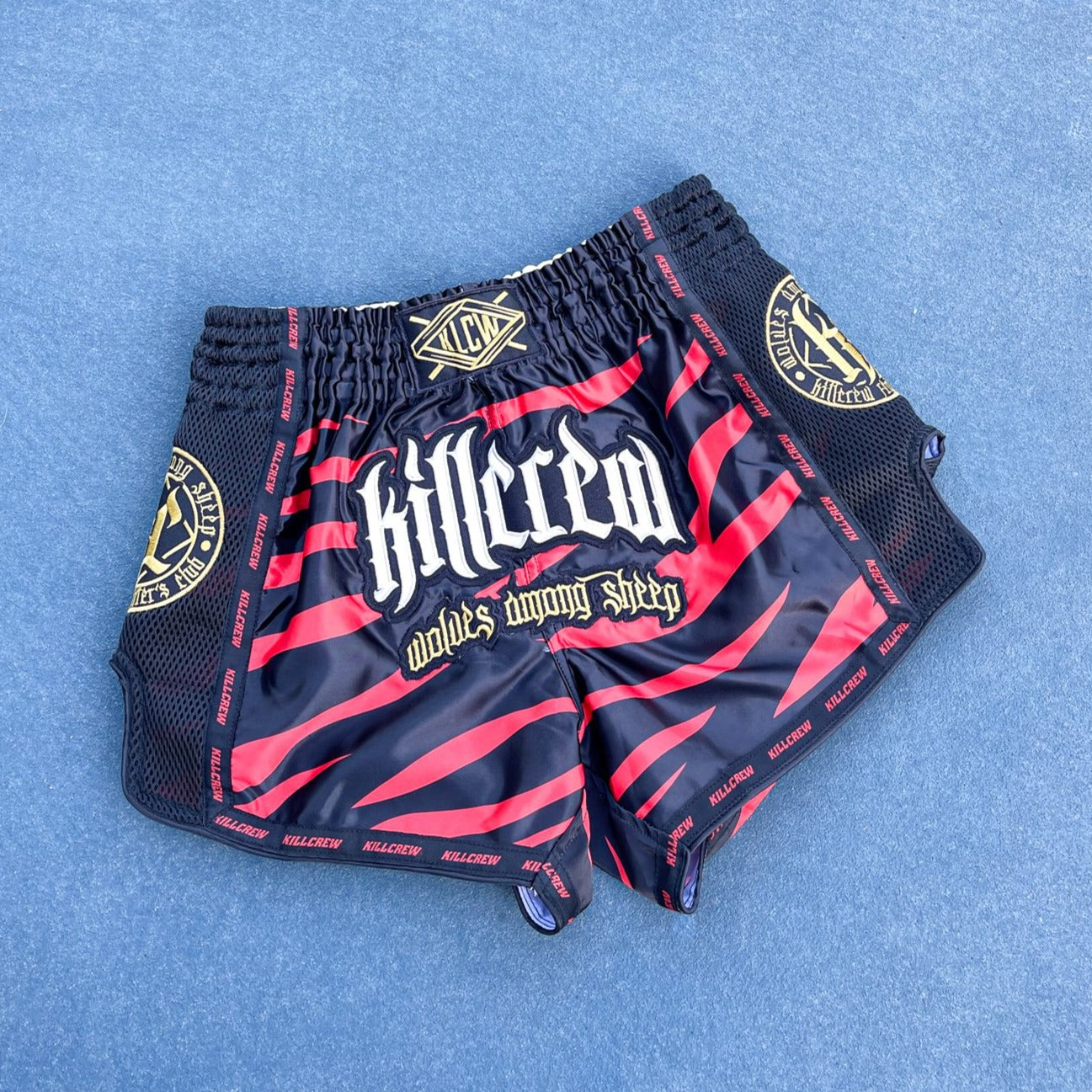 MUAY THAI FIGHT SHORTS - TIGER RED