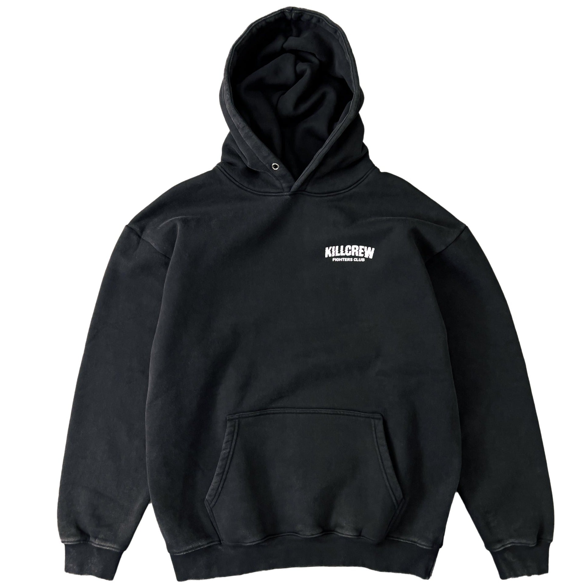 OVERSIZED LUX RIGOROUS TRAINING HOODIE - BLACK / WHITE