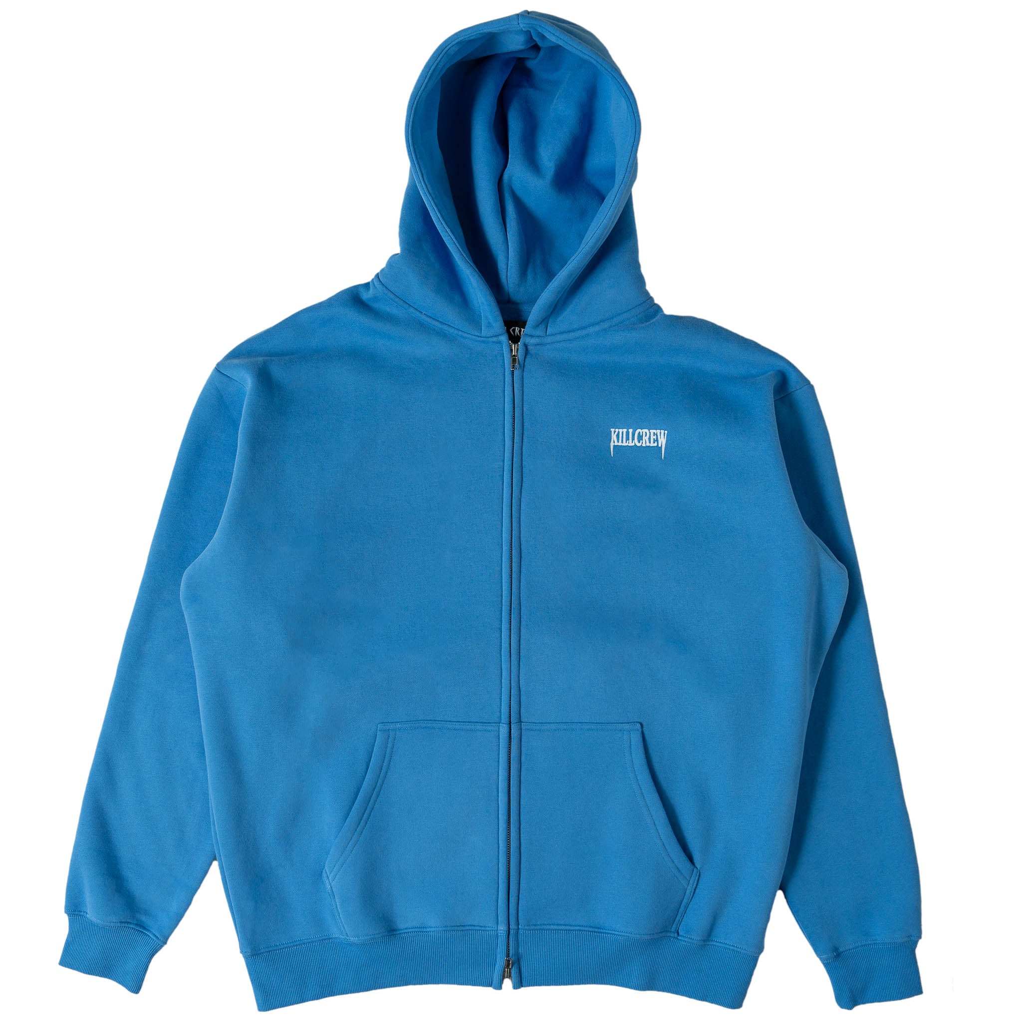 OVERSIZED LUX SIMPLE ZIP UP - BLUE