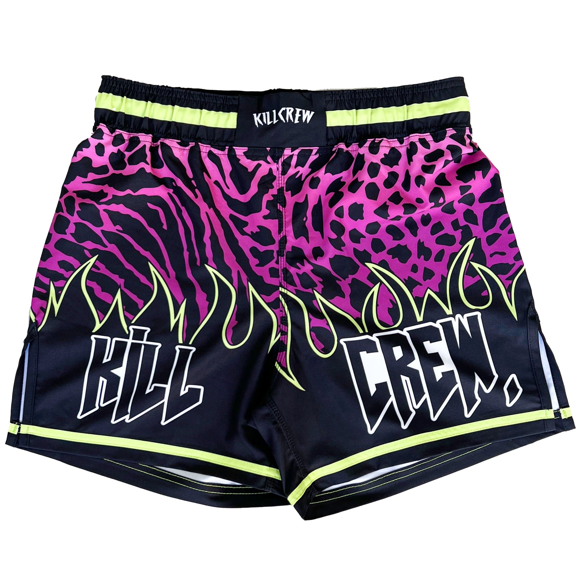 BSEM FIGHT SHORTS (THAI CUT) - PURPLE / GREEN