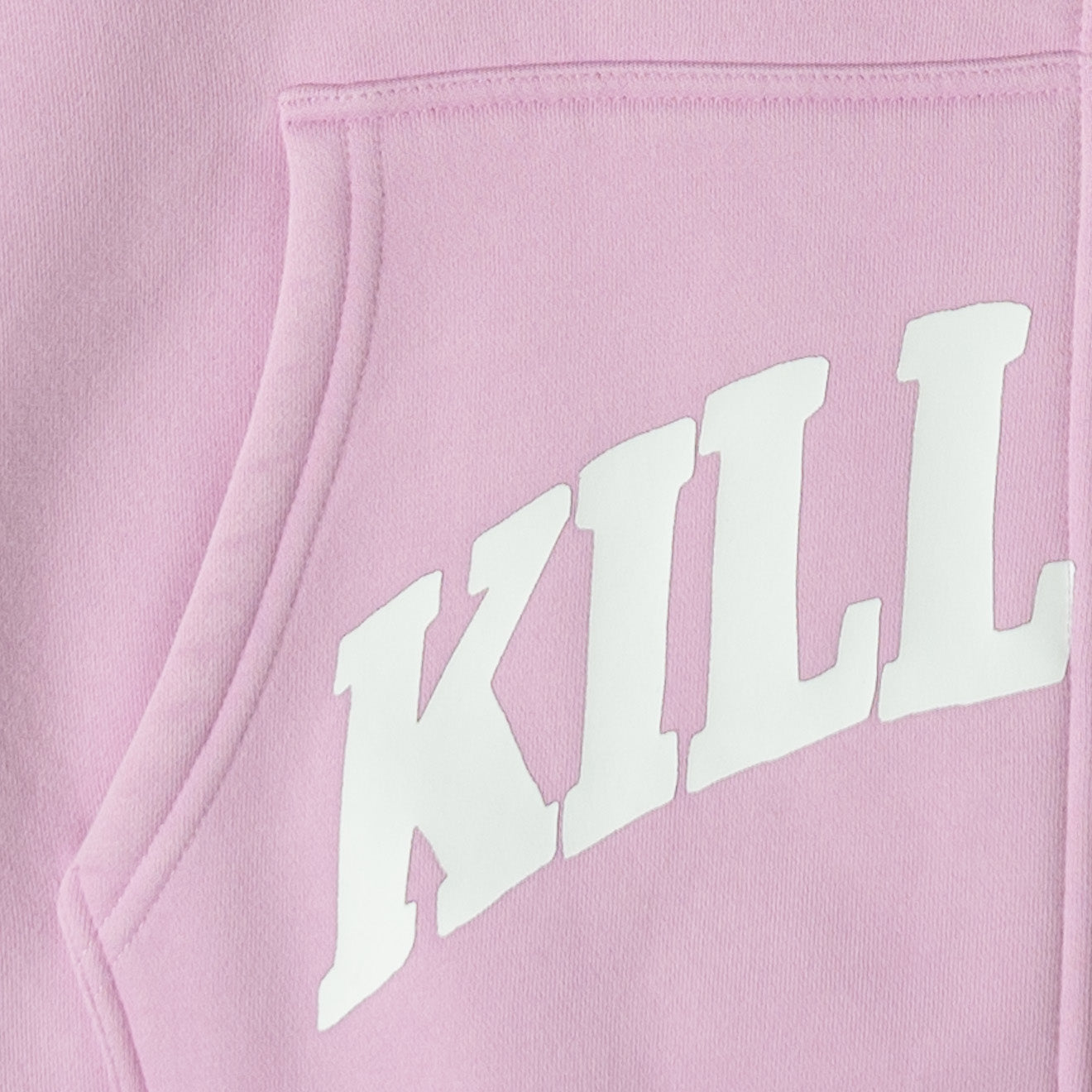 OVERSIZED LUX KILL CREW ZIP UP - PINK / WHITE