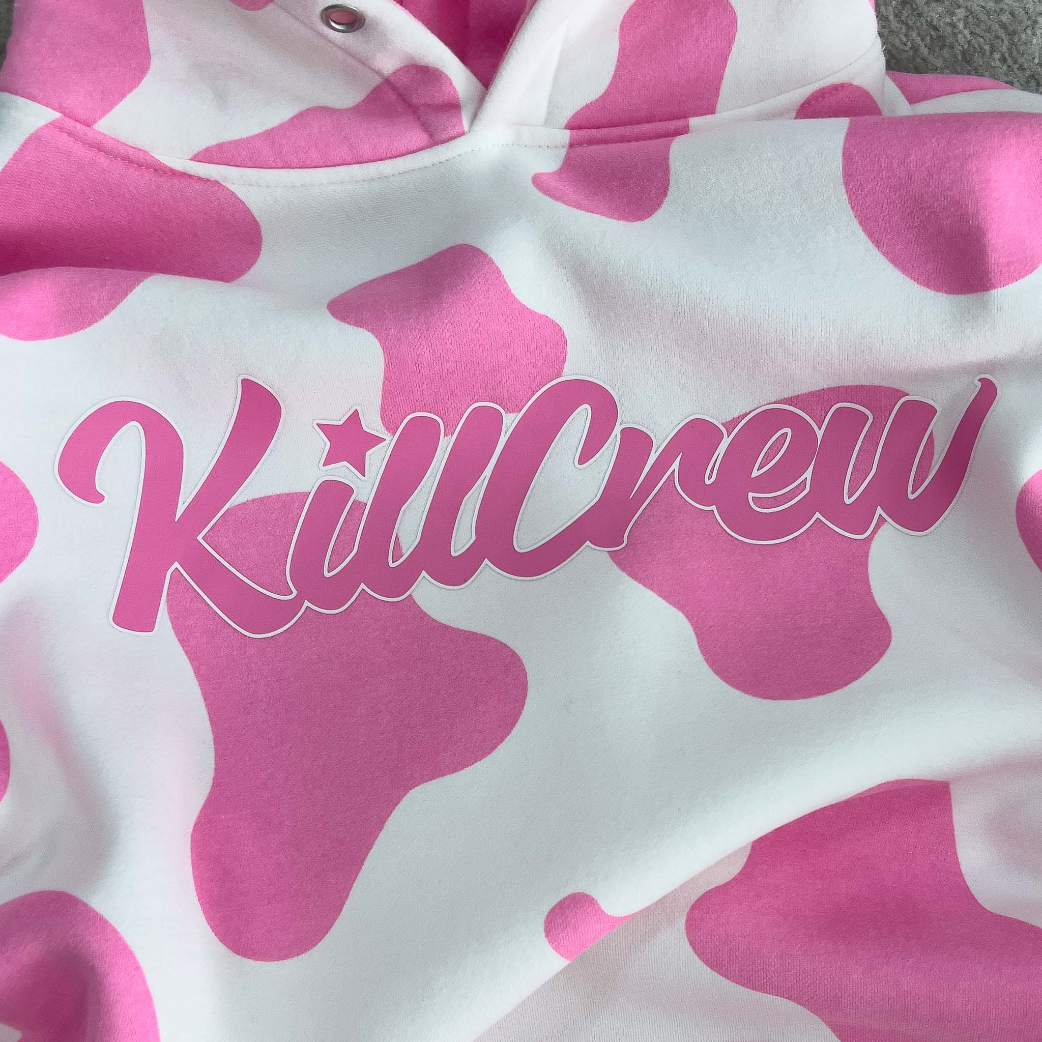 OVERSIZED LUX MOO MOO HOODIE - PINK