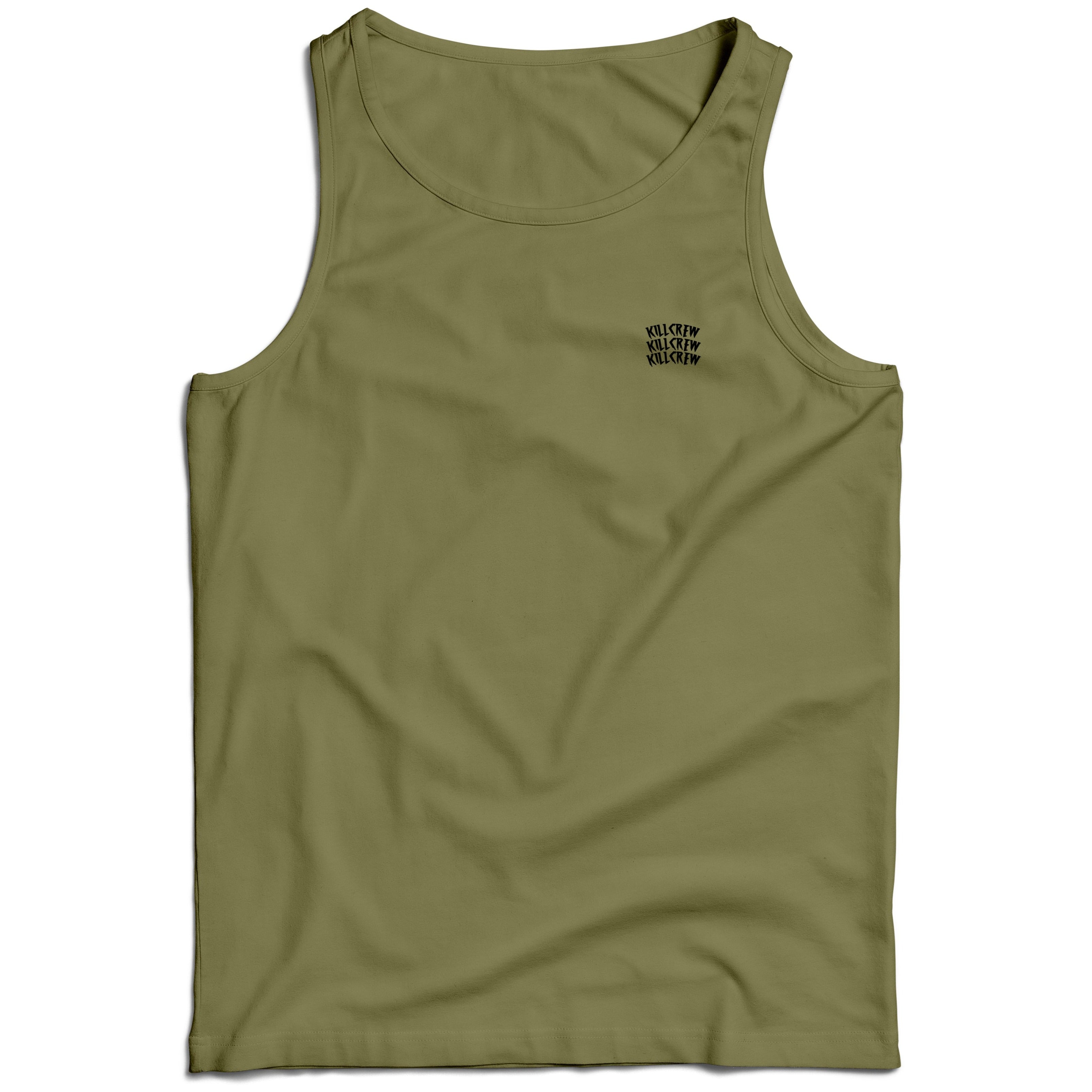 WAR WOLF TANK TOP - OLIVE / BLACK