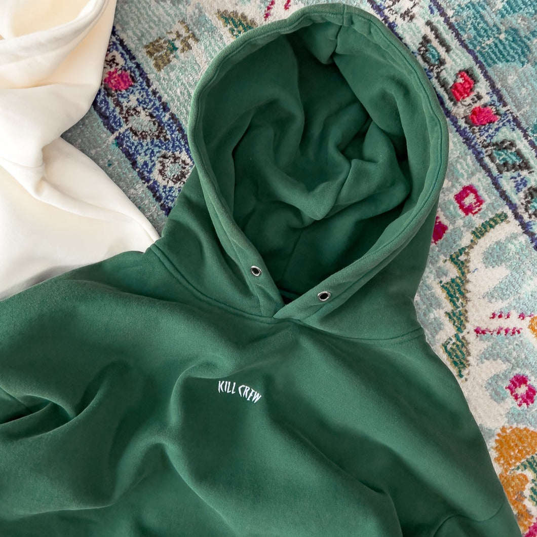 OVERSIZED LUX SIMPLE HOODIE - GREEN