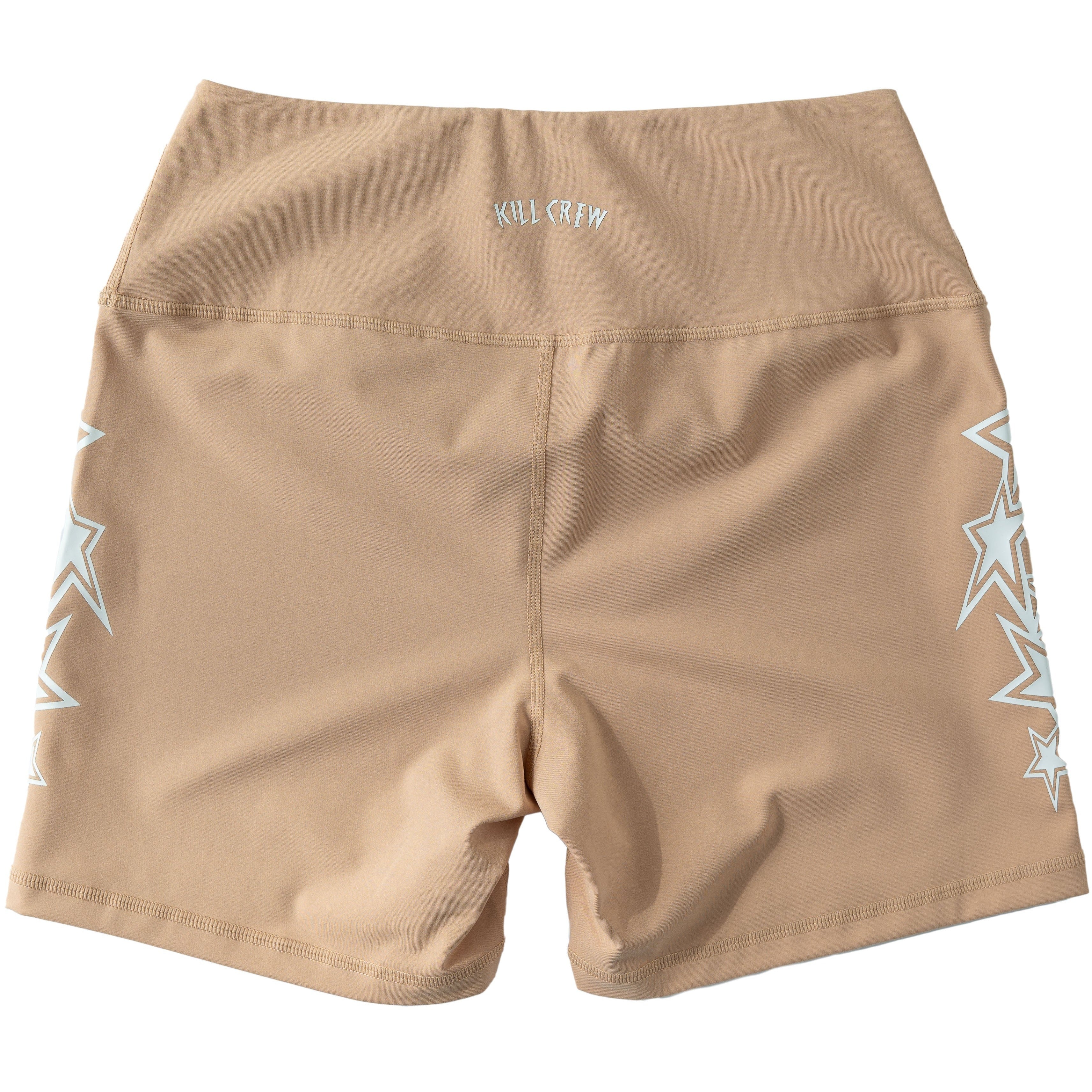 STAR BOY BIKER SHORTS - SAND / WHITE