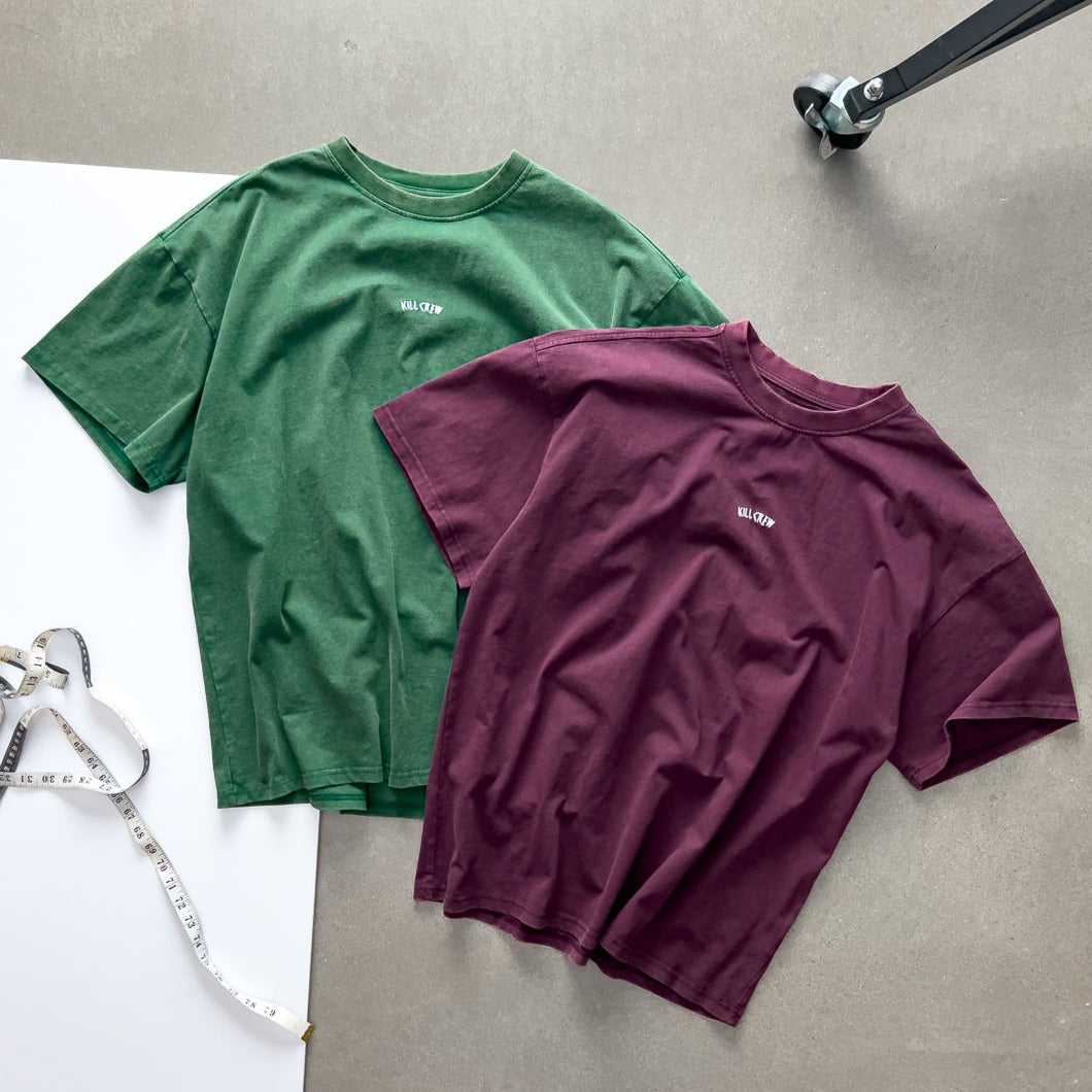 OVERSIZED LUX SIMPLE T-SHIRT - BURGUNDY